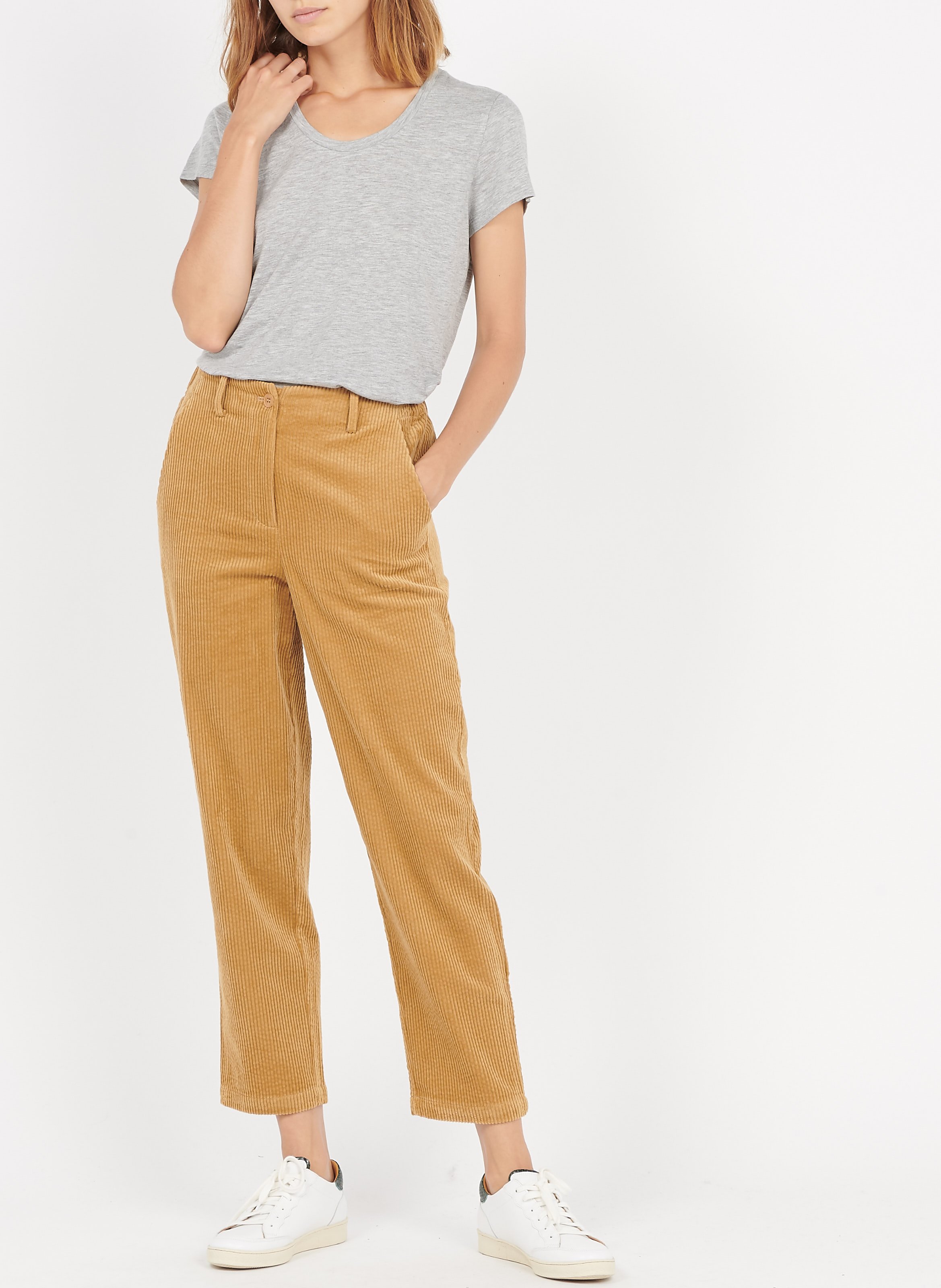 Tee-shirt col rond en coton mélangé jacksonville AMERICAN VINTAGE Gris