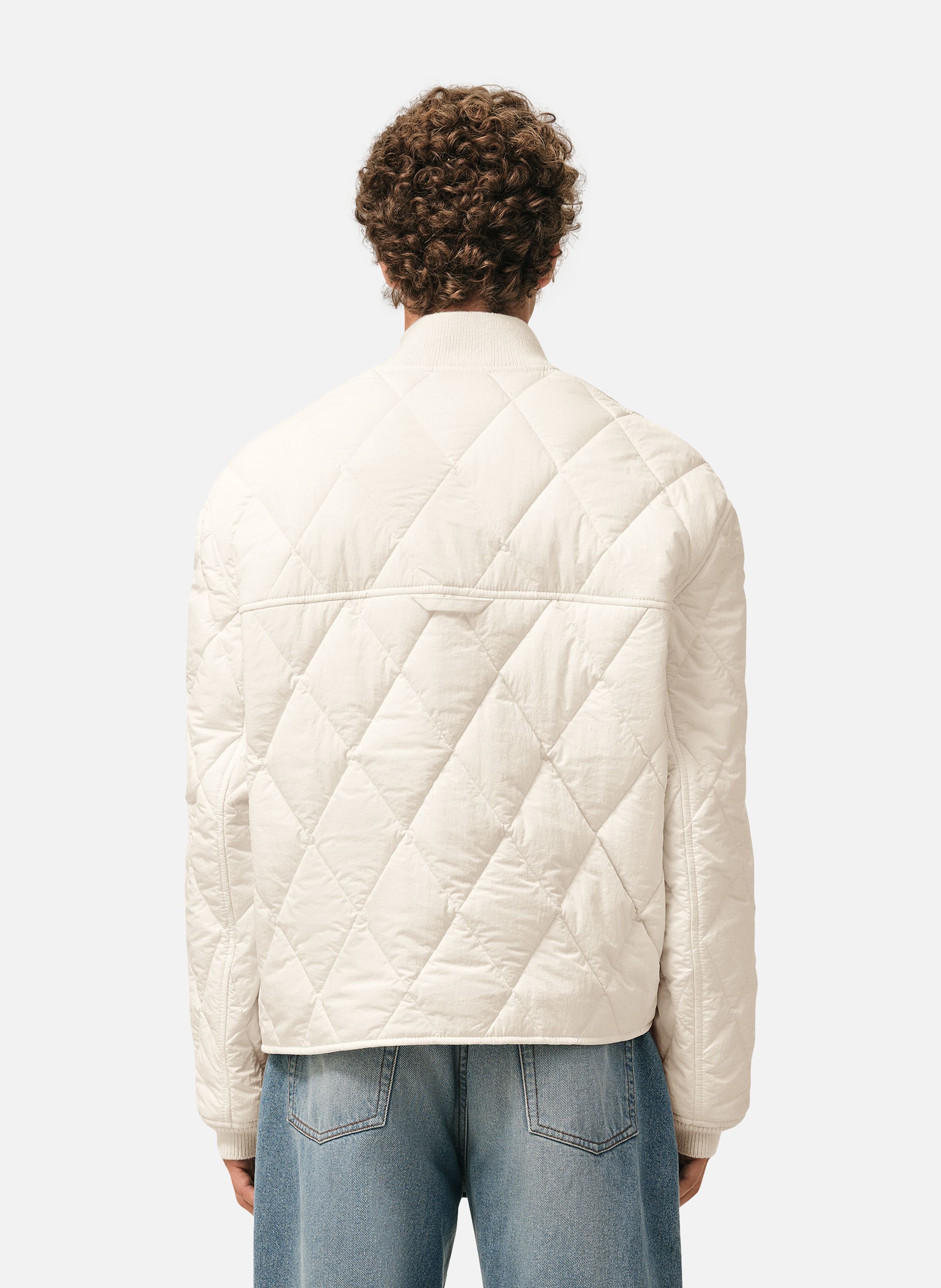 Veste rembourrée unisexe en nylon AMI PARIS Blanc