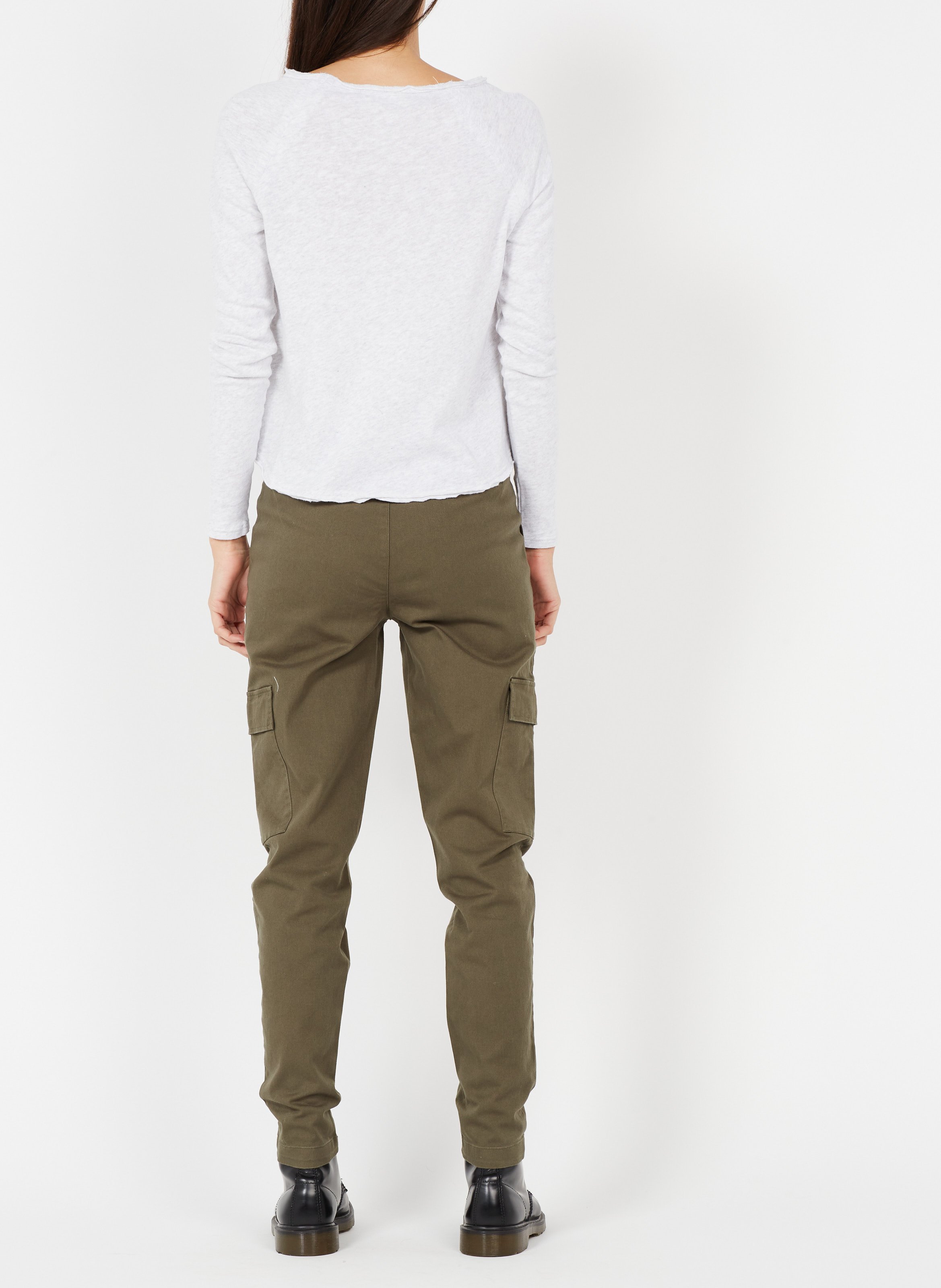 Tee-shirt à col bateau en coton sonoma AMERICAN VINTAGE Gris