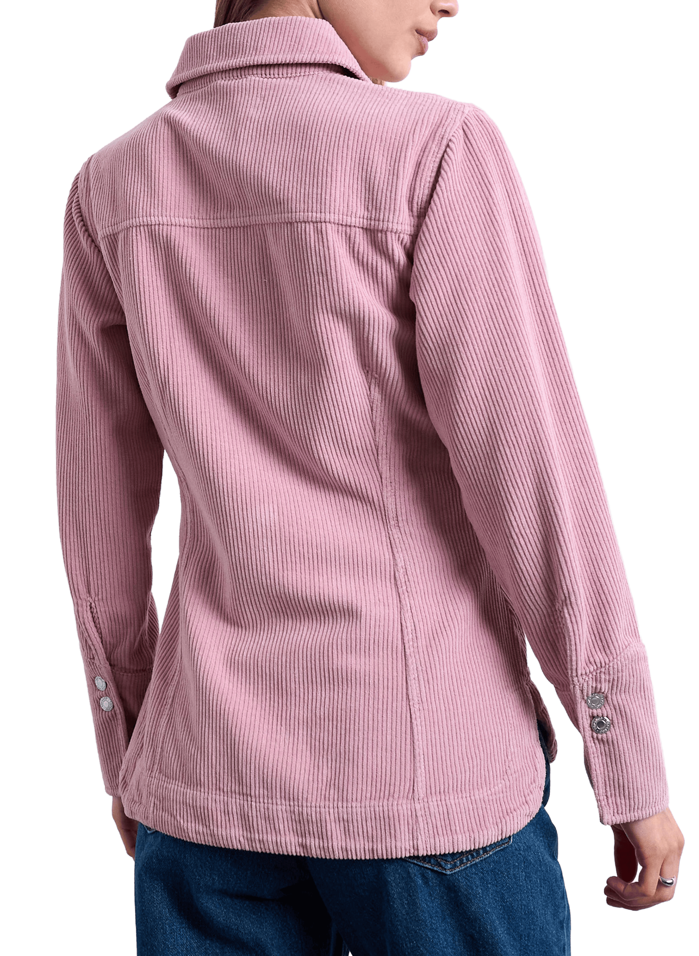 Ribbed straight cotton shirt TOPSHOP Pink