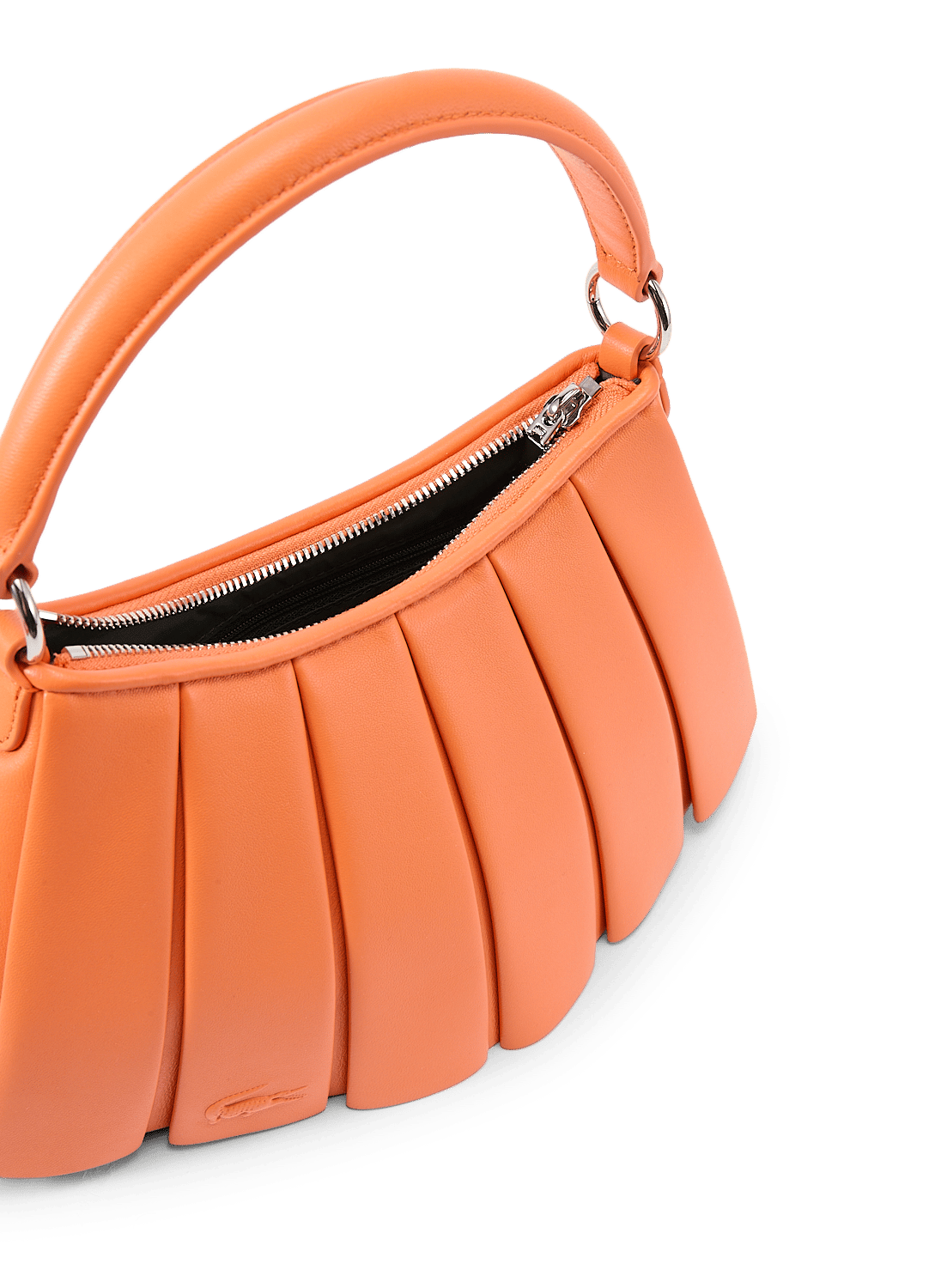 Small Lenglen leather bag LACOSTE Orange