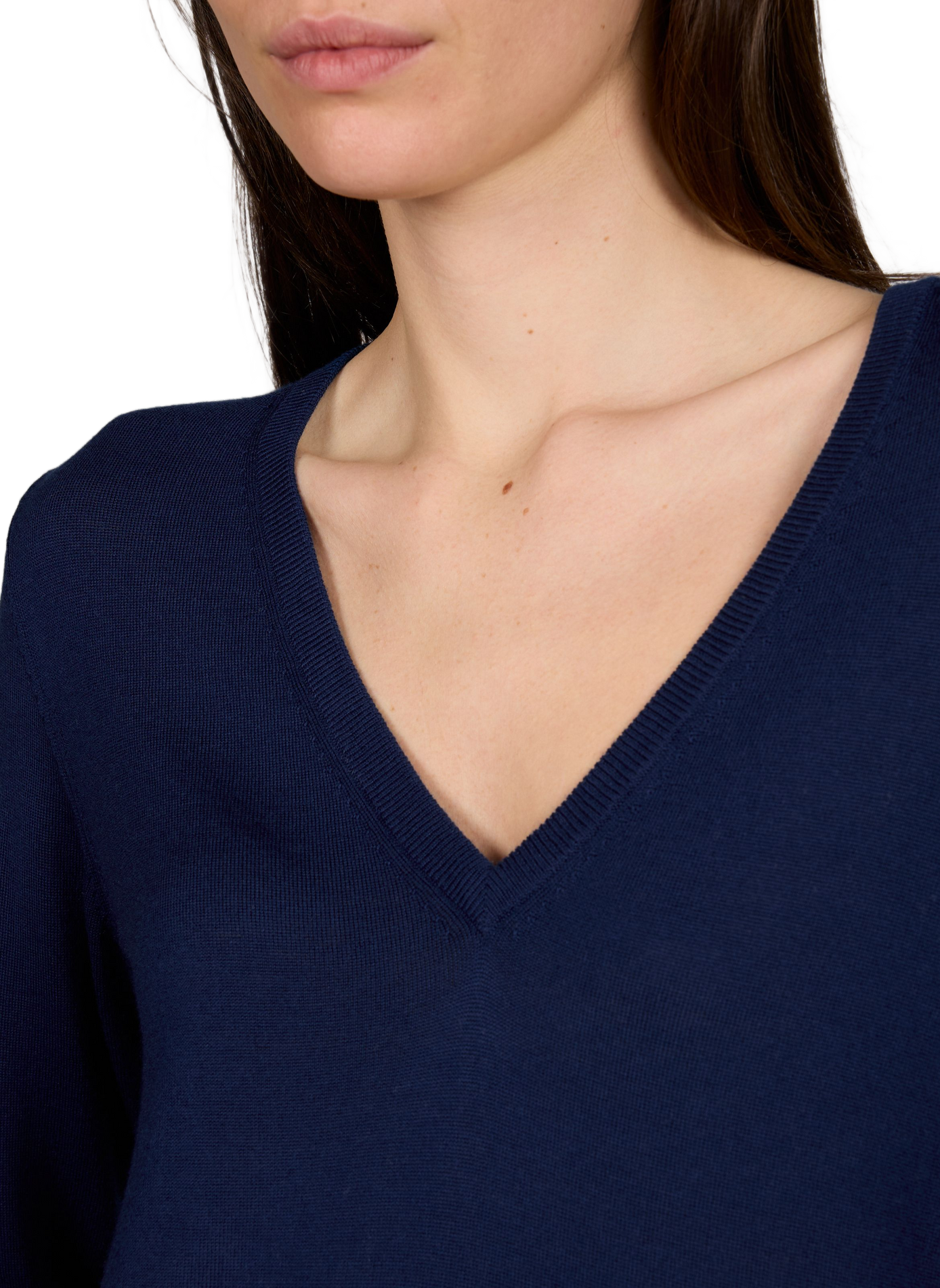 Pull droit Aria en laine mérinos AU PRINTEMPS PARIS Bleu