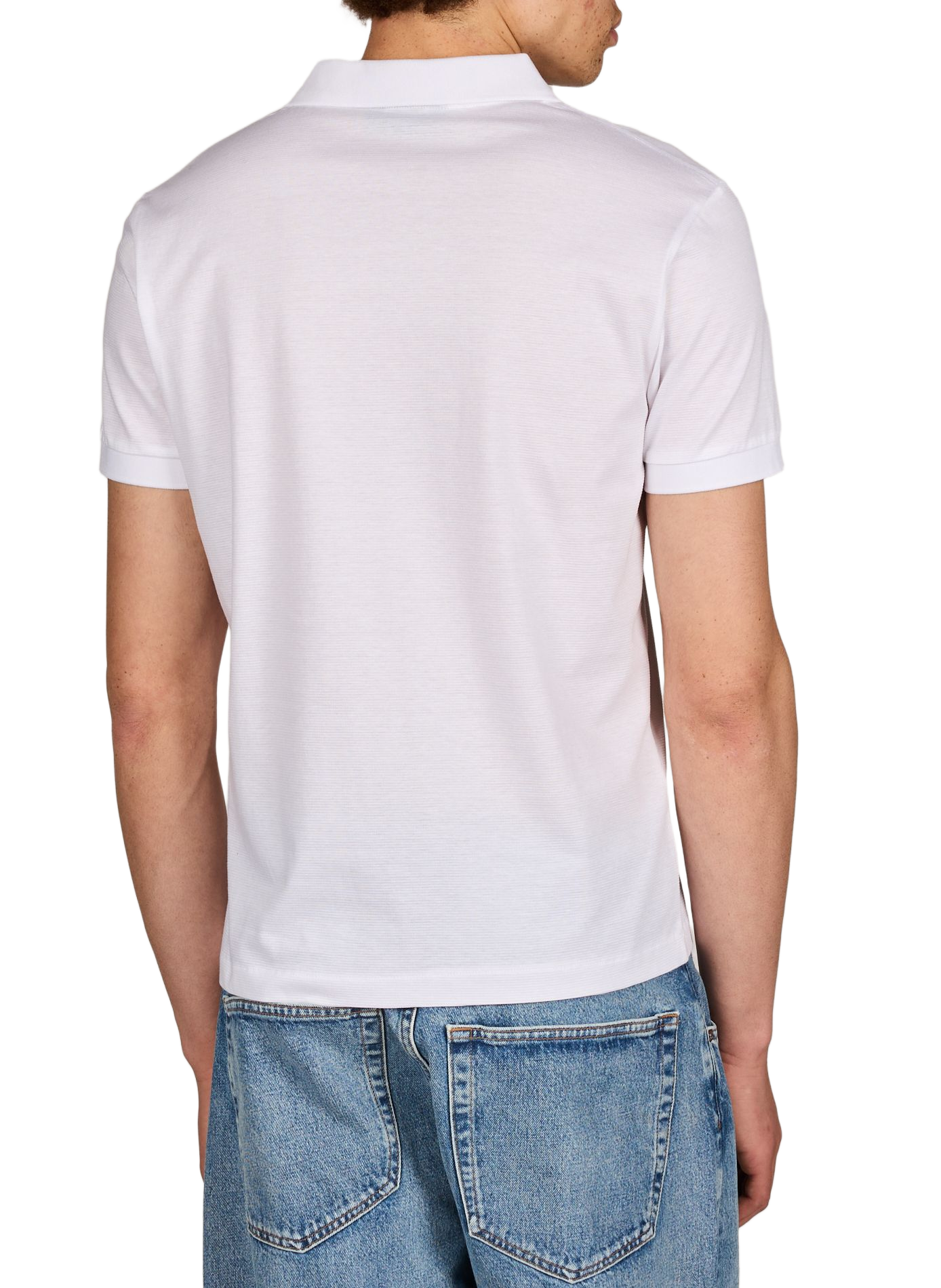 Polo a maniche corte in cotone STRELLSON Bianco