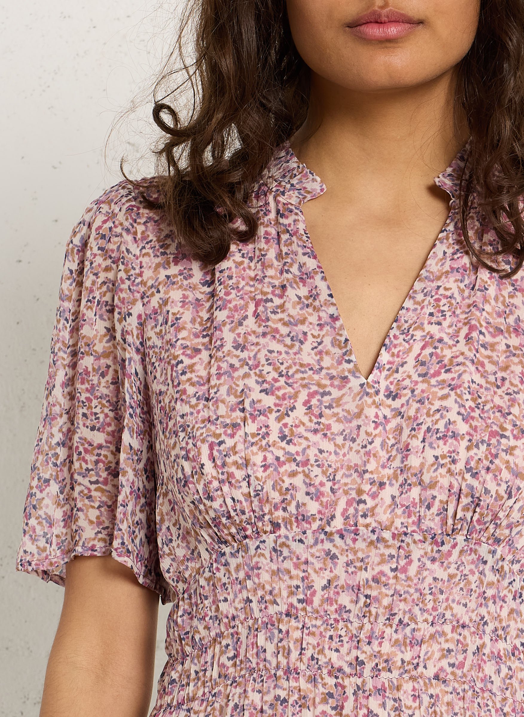 Robe longue évasée col v lana MAISON 123 Violet