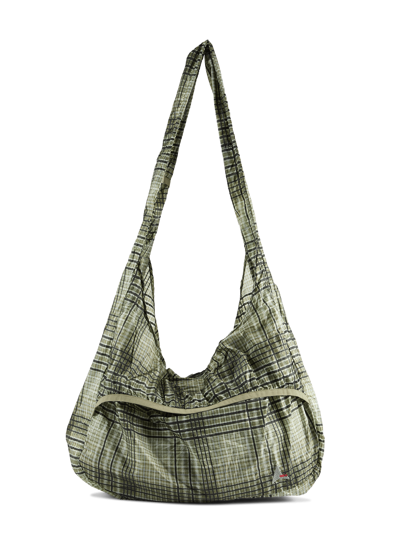 Sac épaule pliable à carreaux Laki ROA Vert