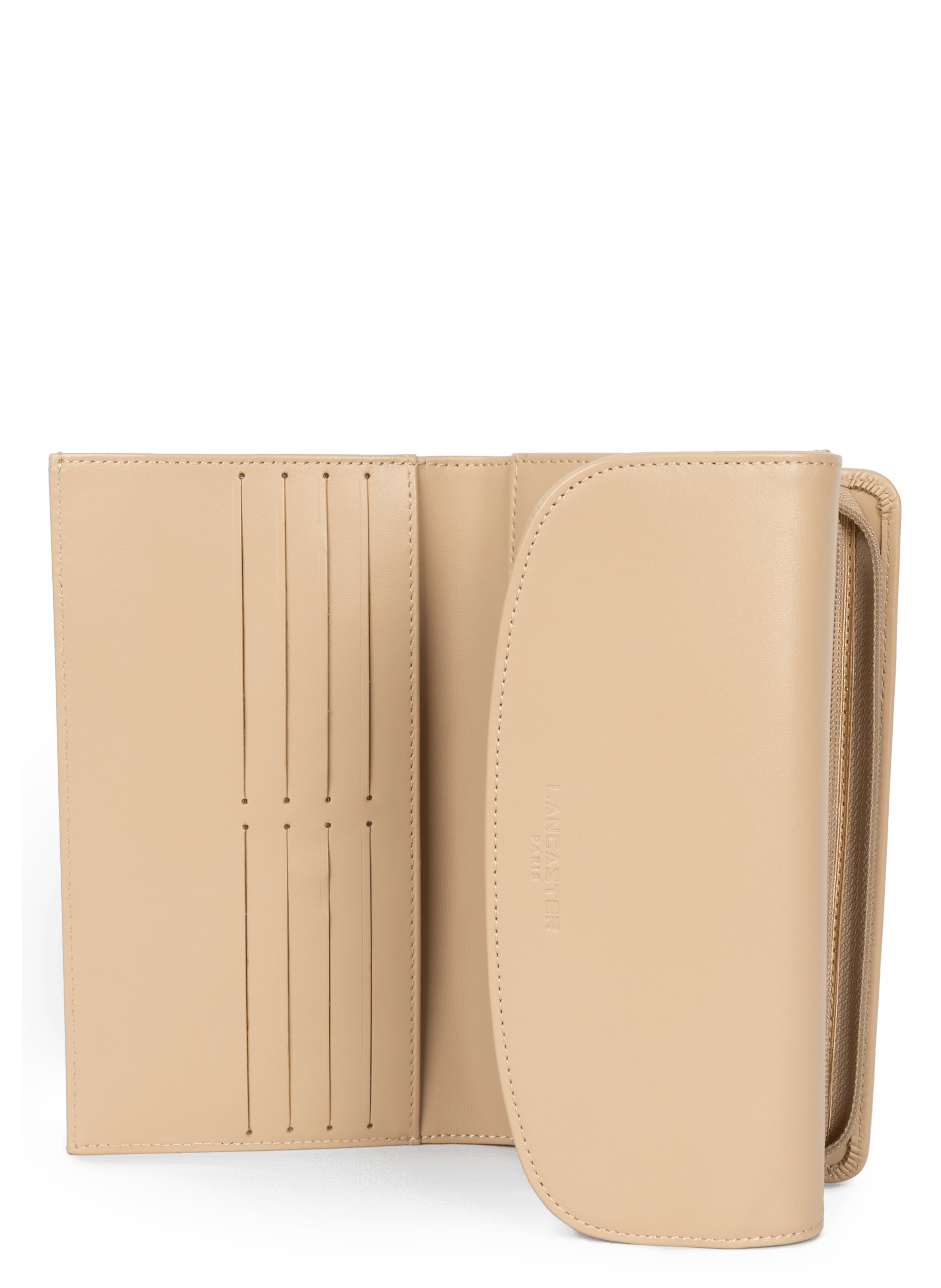 Back to back organizer wallet - paris pm LANCASTER Beige