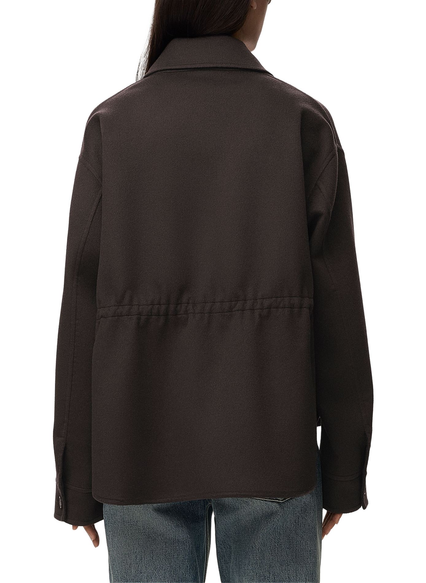 Utility jas van wol en kasjmier LOEWE Bruin
