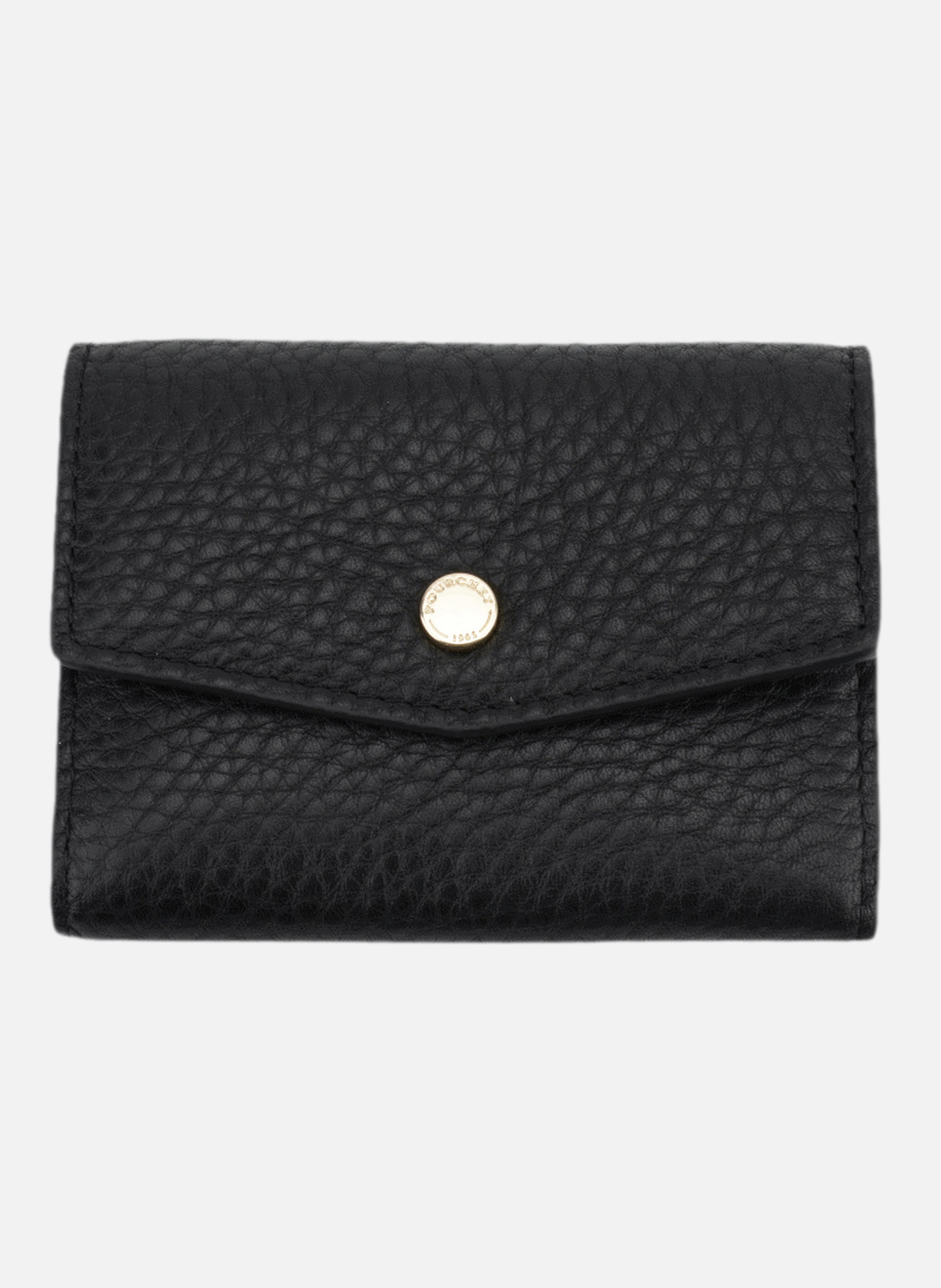 Club | porte-monnaie pm en cuir de veau | Noir POURCHET Femme