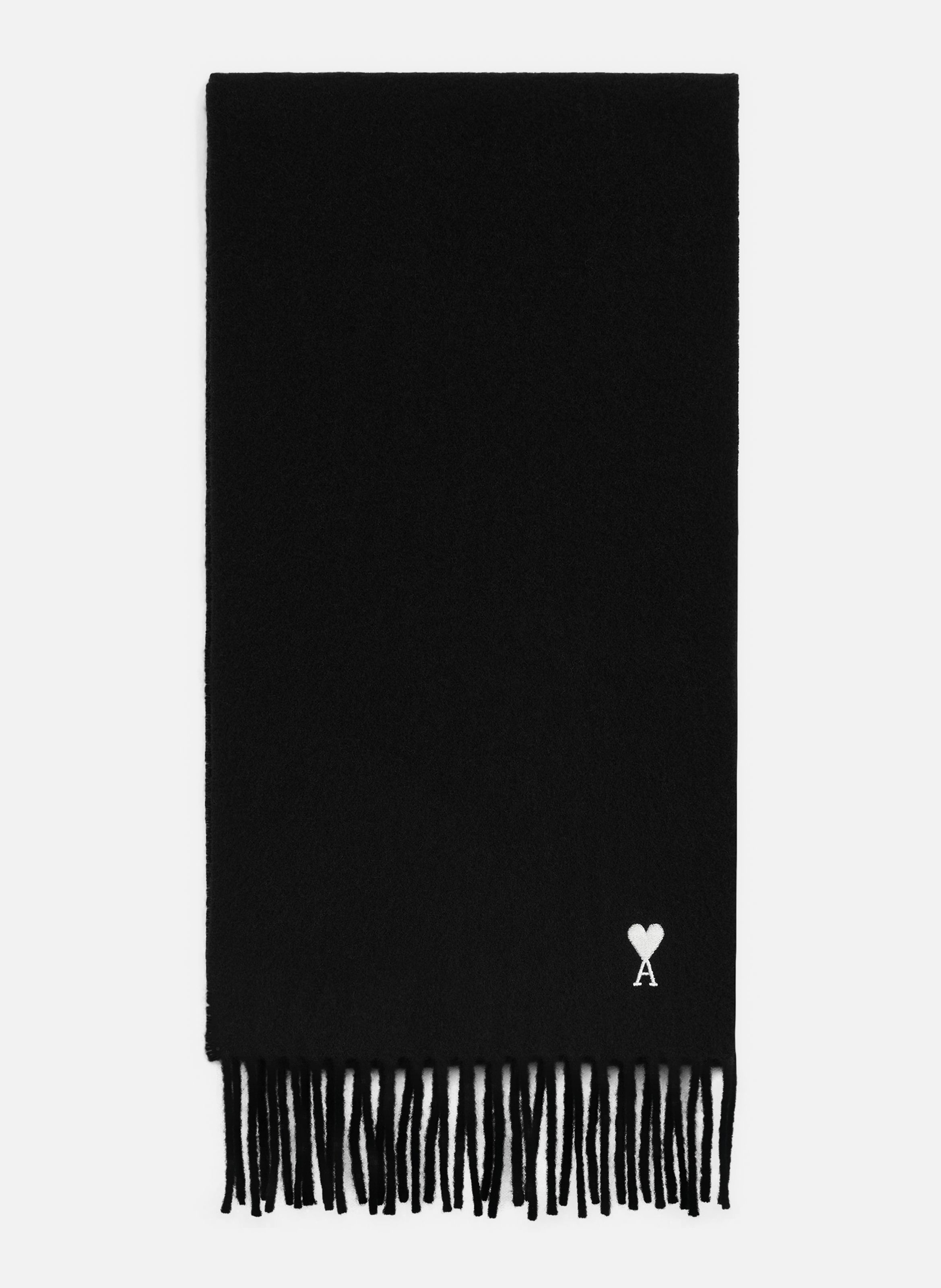 Echarpe unisexe en laine ami de coeur AMI PARIS Noir