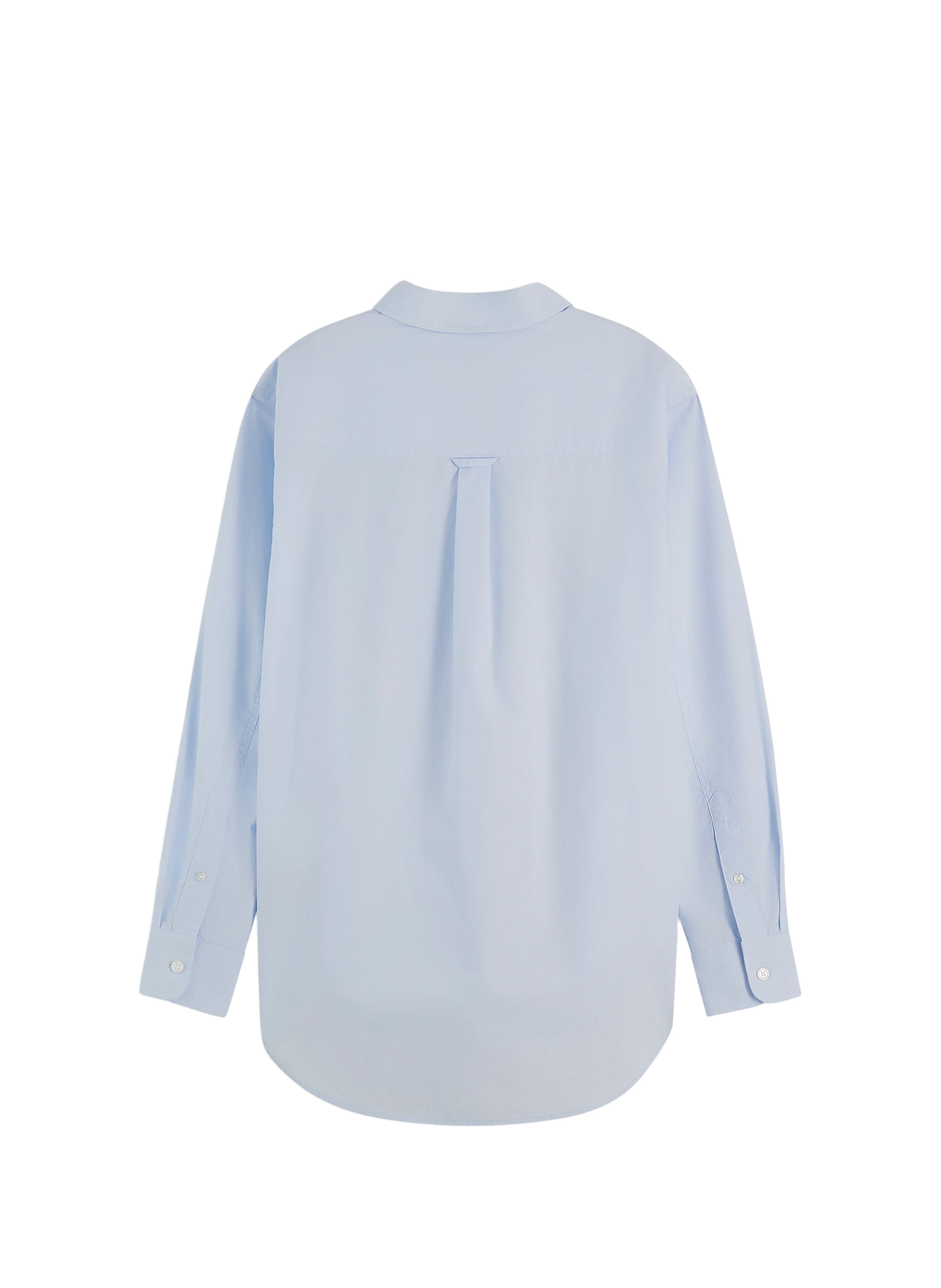 Straight cotton shirt with logo TOMMY HILFIGER Blue