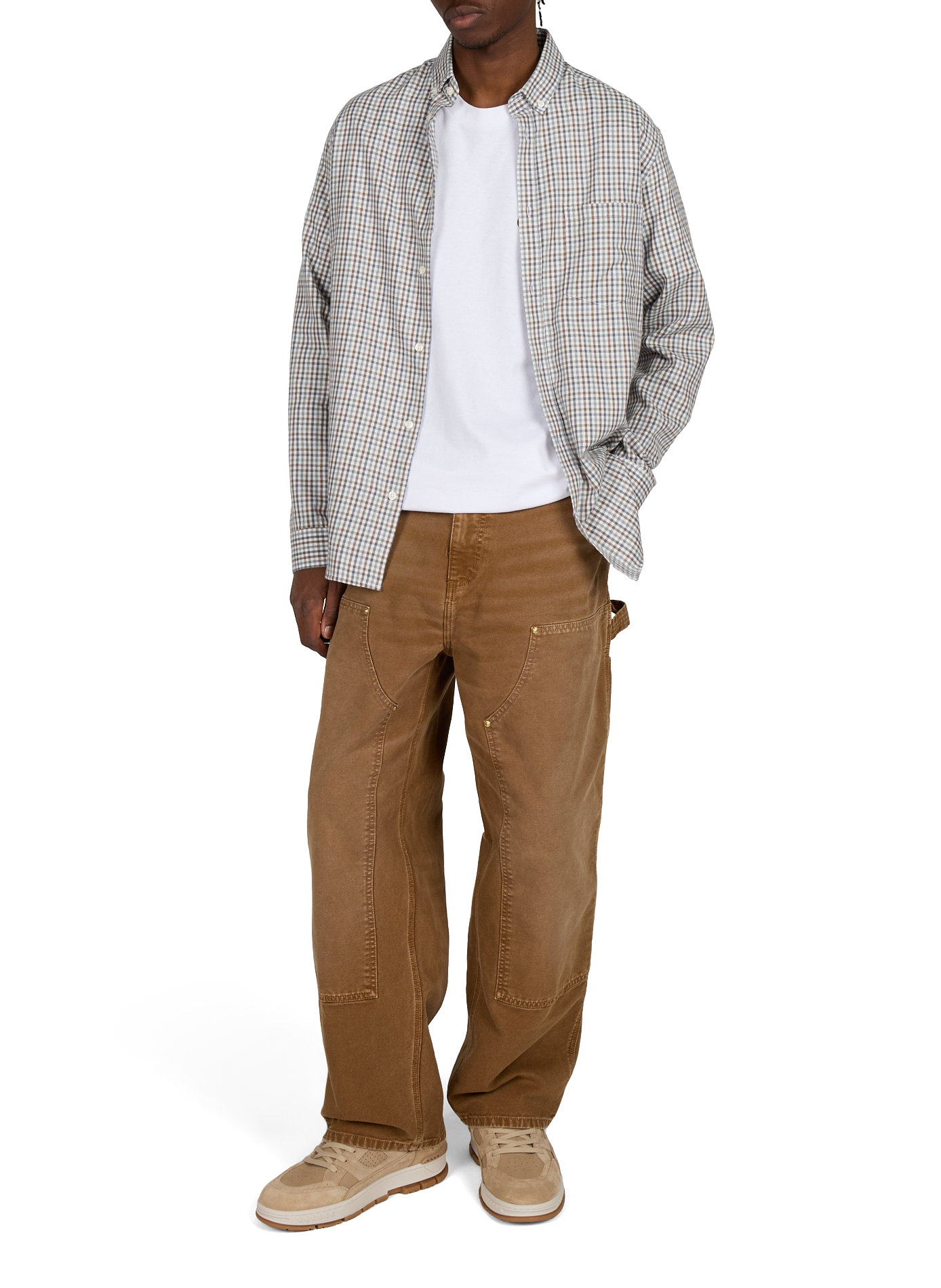 Straight cotton shirt | Beige AU PRINTEMPS PARIS Men