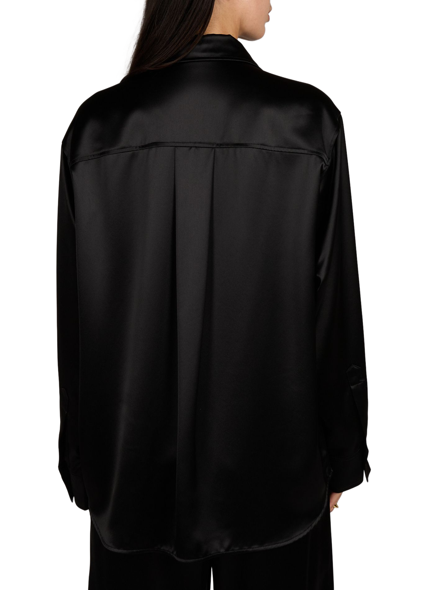 Satin long-sleeved shirt Audrey BY MALENE BIRGER Black