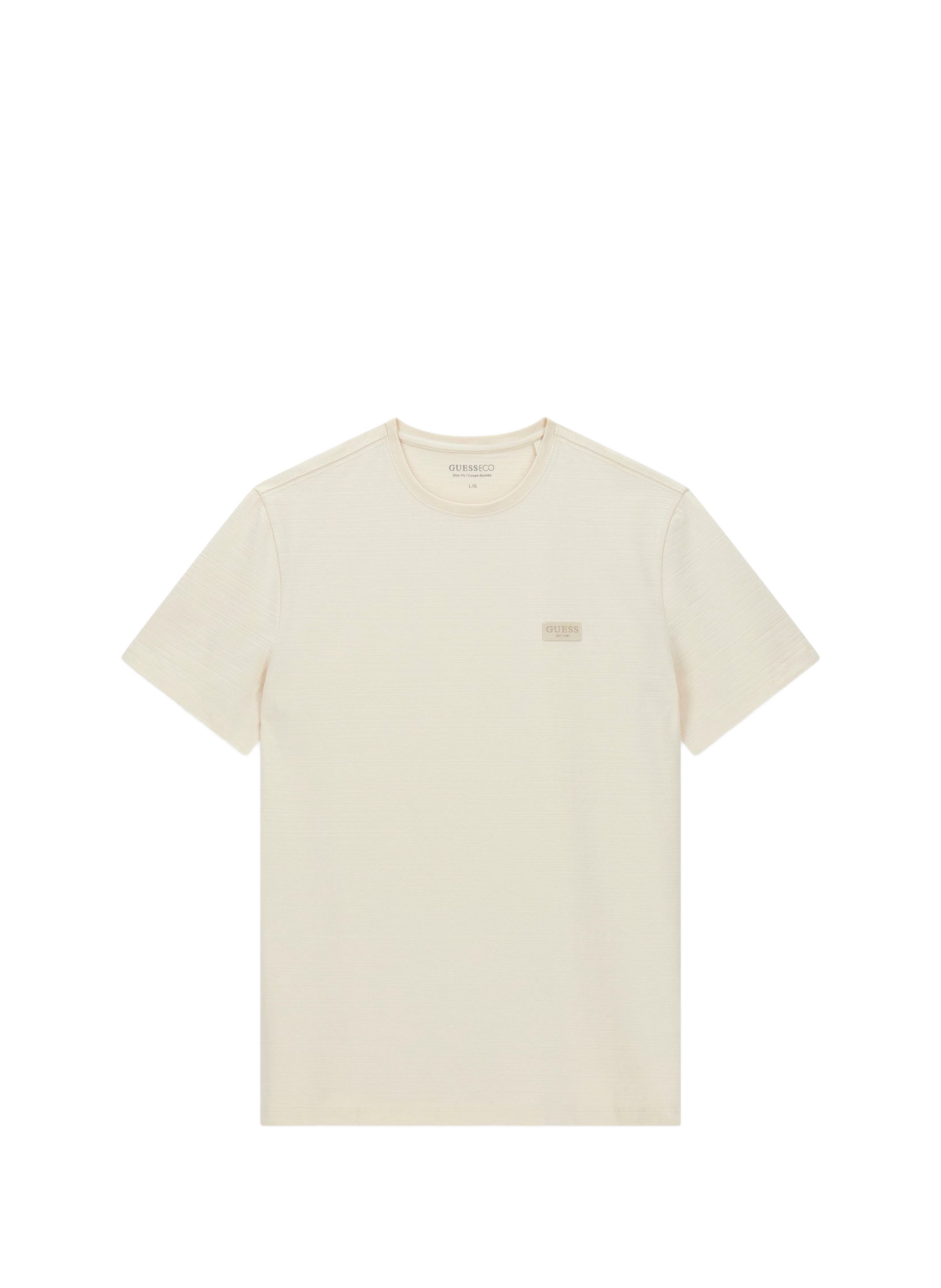 Short-sleeve cotton blend t-shirt GUESS Beige