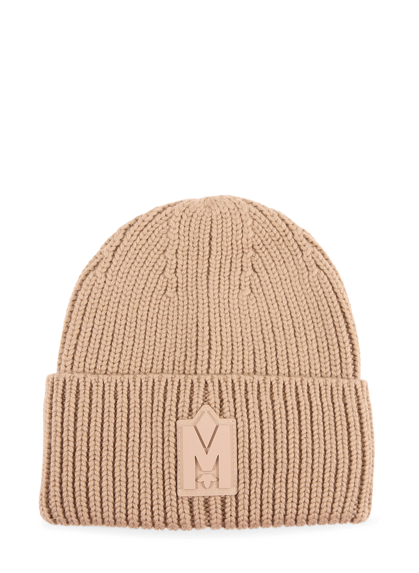 Bonnet en maille en laine mélangé MACKAGE Beige