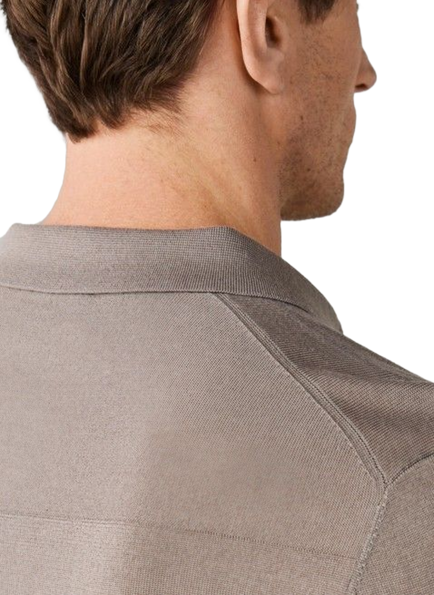 Polo droit en laine et soie HACKETT Beige