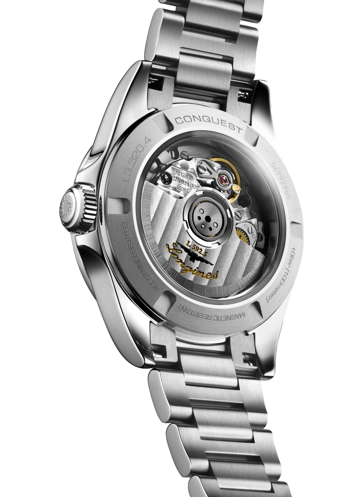 Montre automatique Conquest 2023 en acier inoxydable LONGINES Blanc