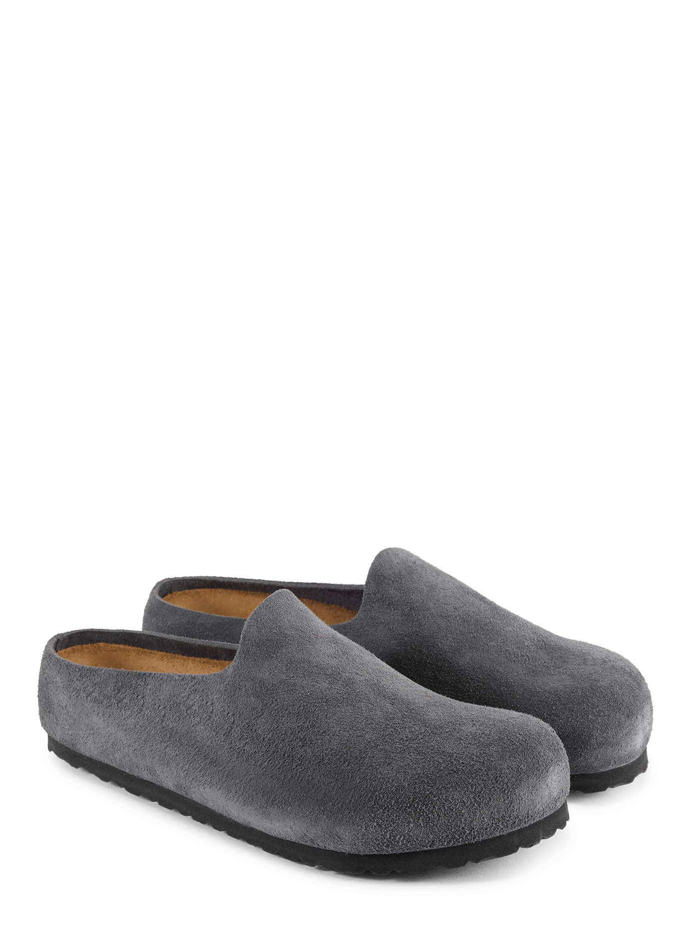 Mules Amsterdam Wrapped en cuir daim BIRKENSTOCK Gris