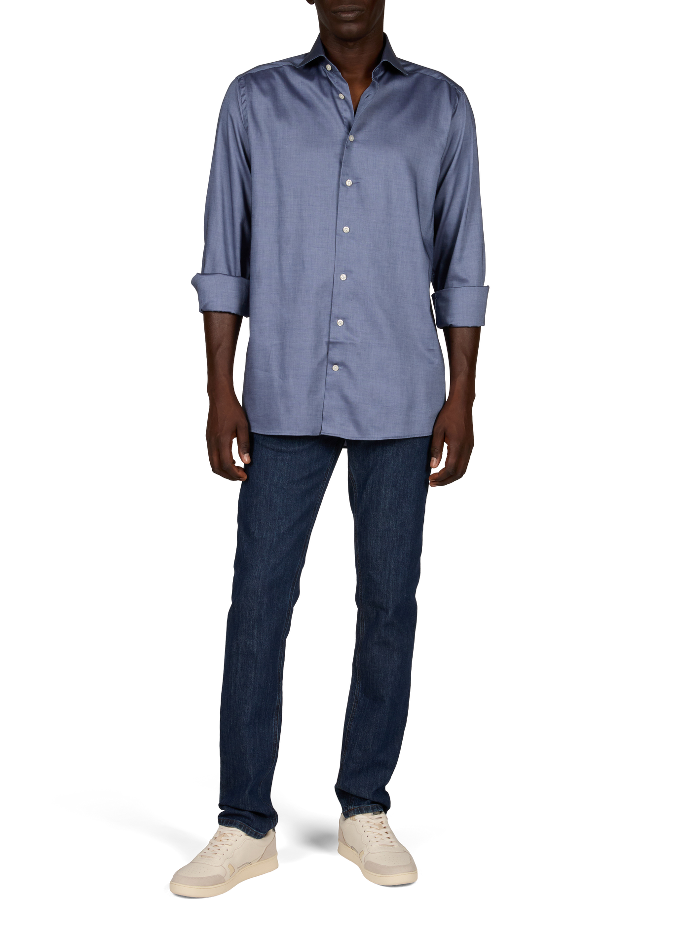 Straight cotton shirt ETON Blue
