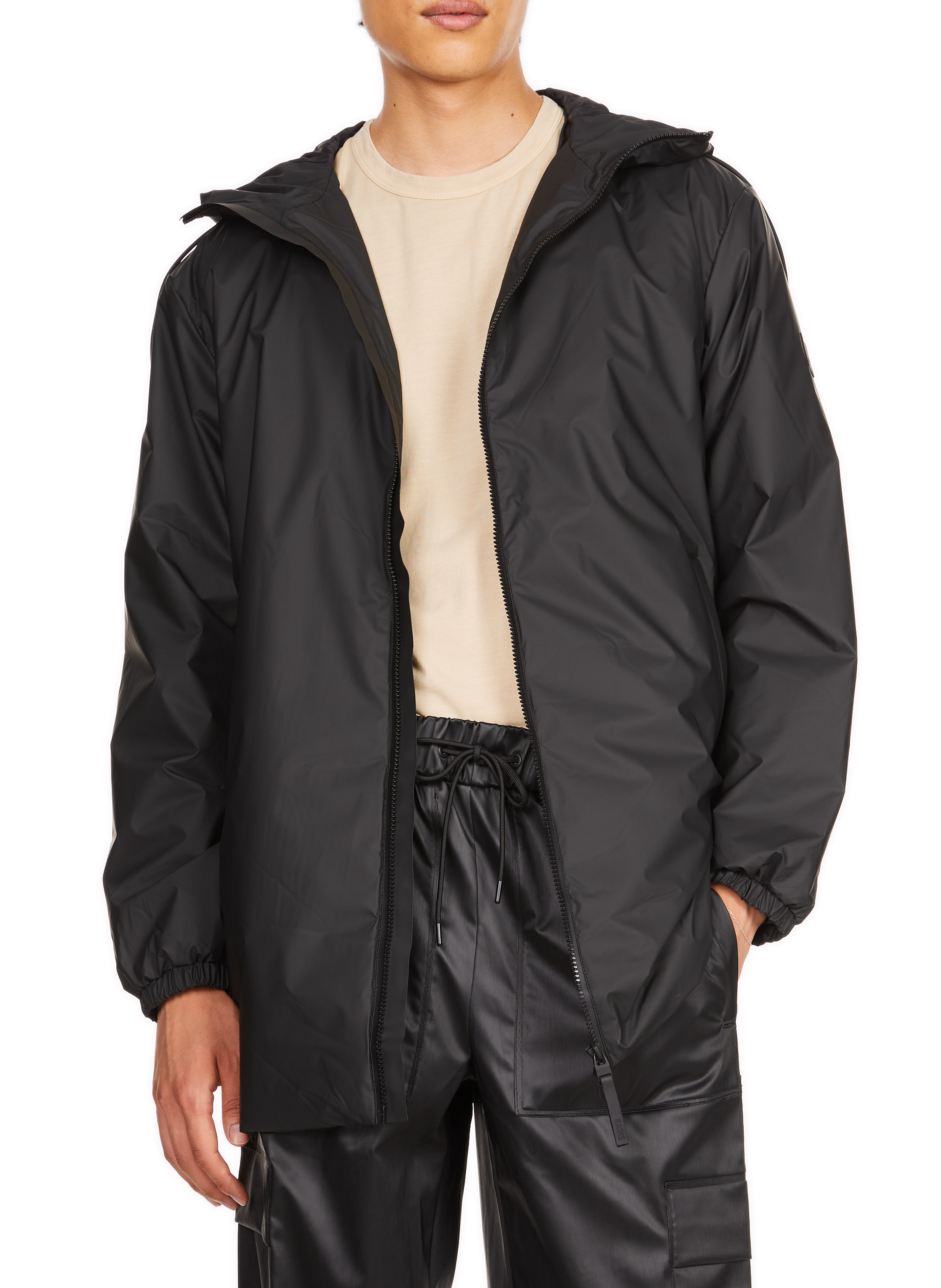 Solid Raincoat RAINS Black