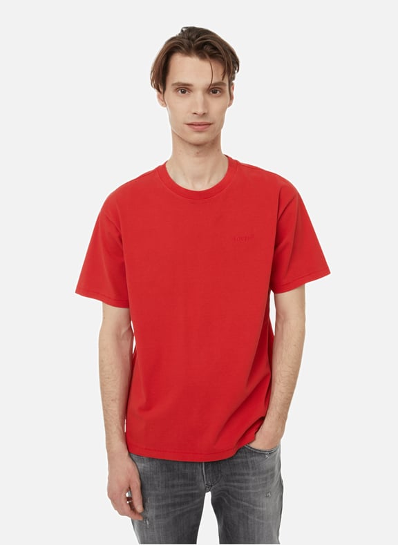 T-shirt col rond en coton Rouge by LEVI'S LEVI'S T-shirt col rond en coton Rouge
