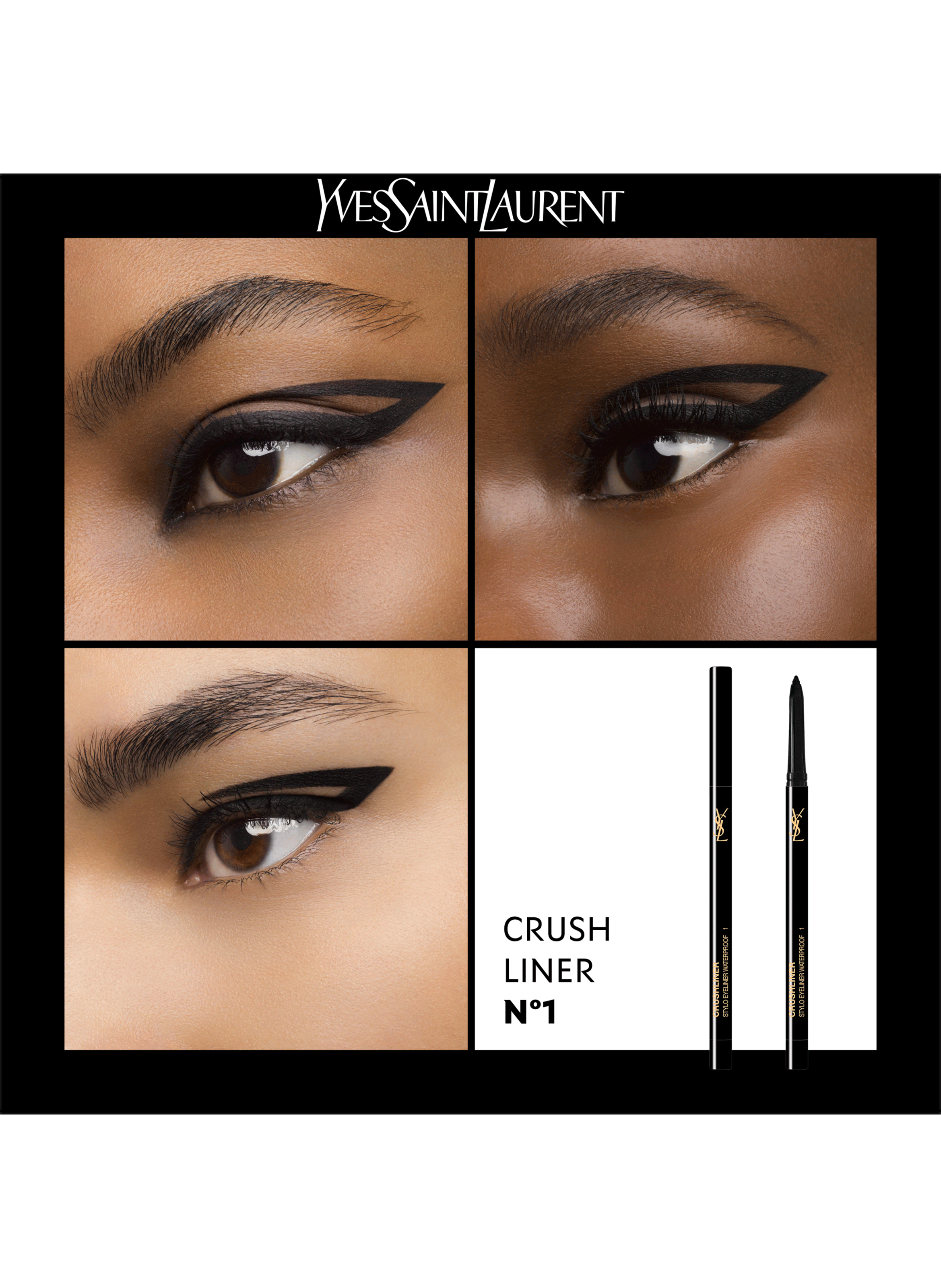 Crushliner crayon yeux YVES SAINT LAURENT N°1 noir intense