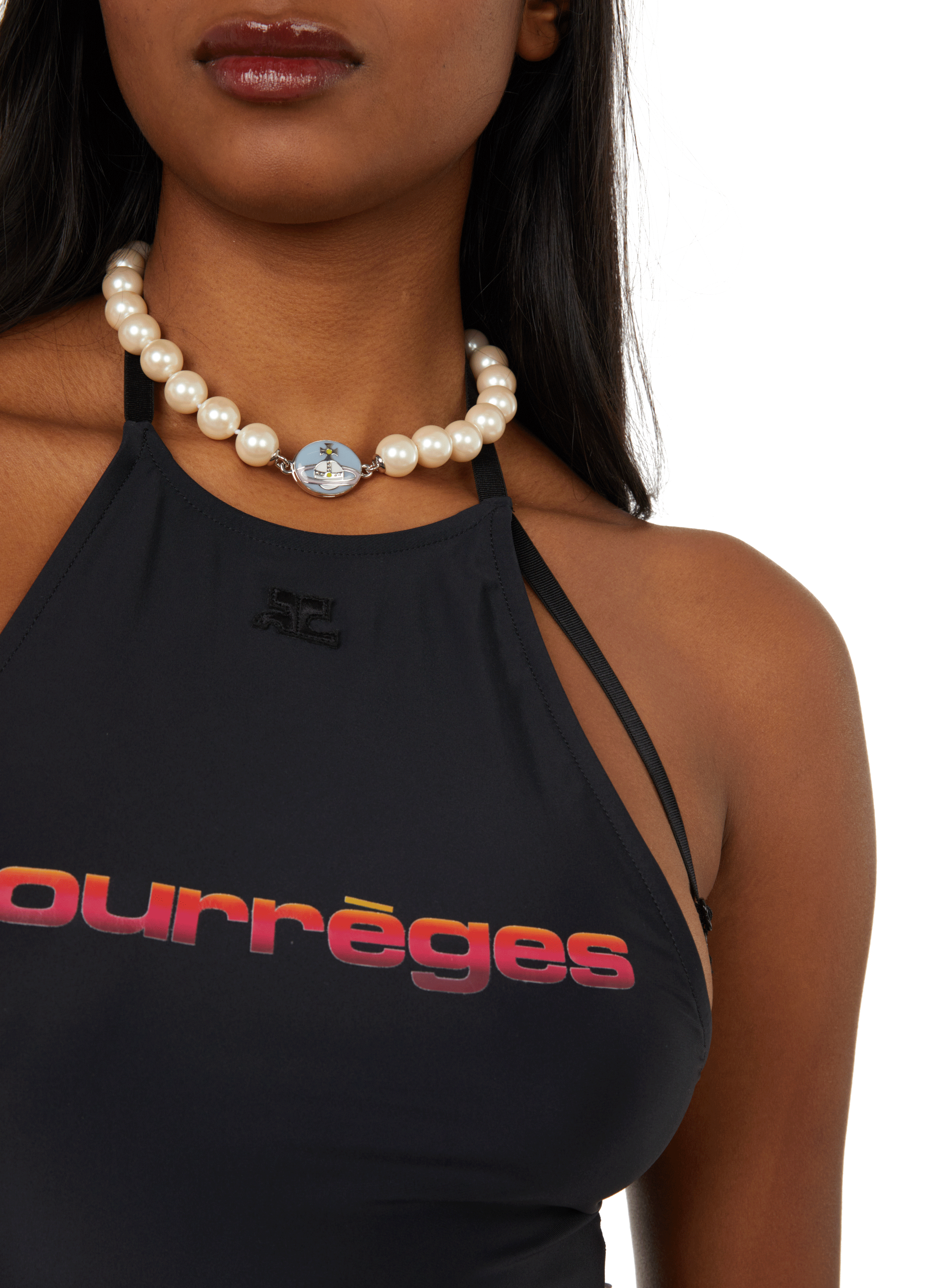 Collier en perles  VIVIENNE WESTWOOD Blanc