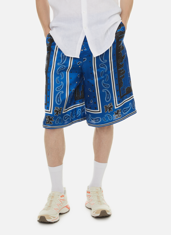OFF-WHITE Printed shorts Blue