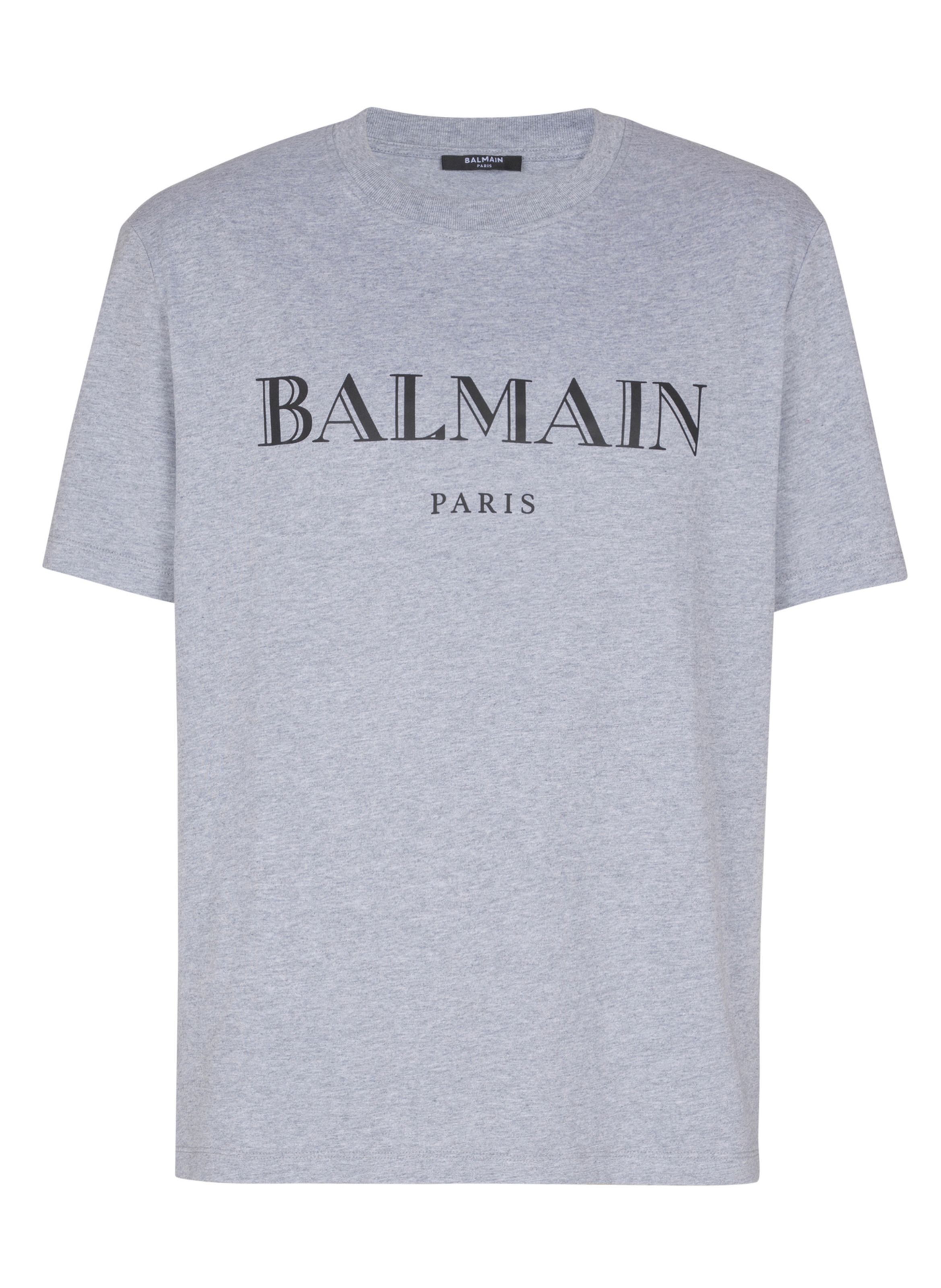 T-shirt avec imprimé balmain BALMAIN Gris