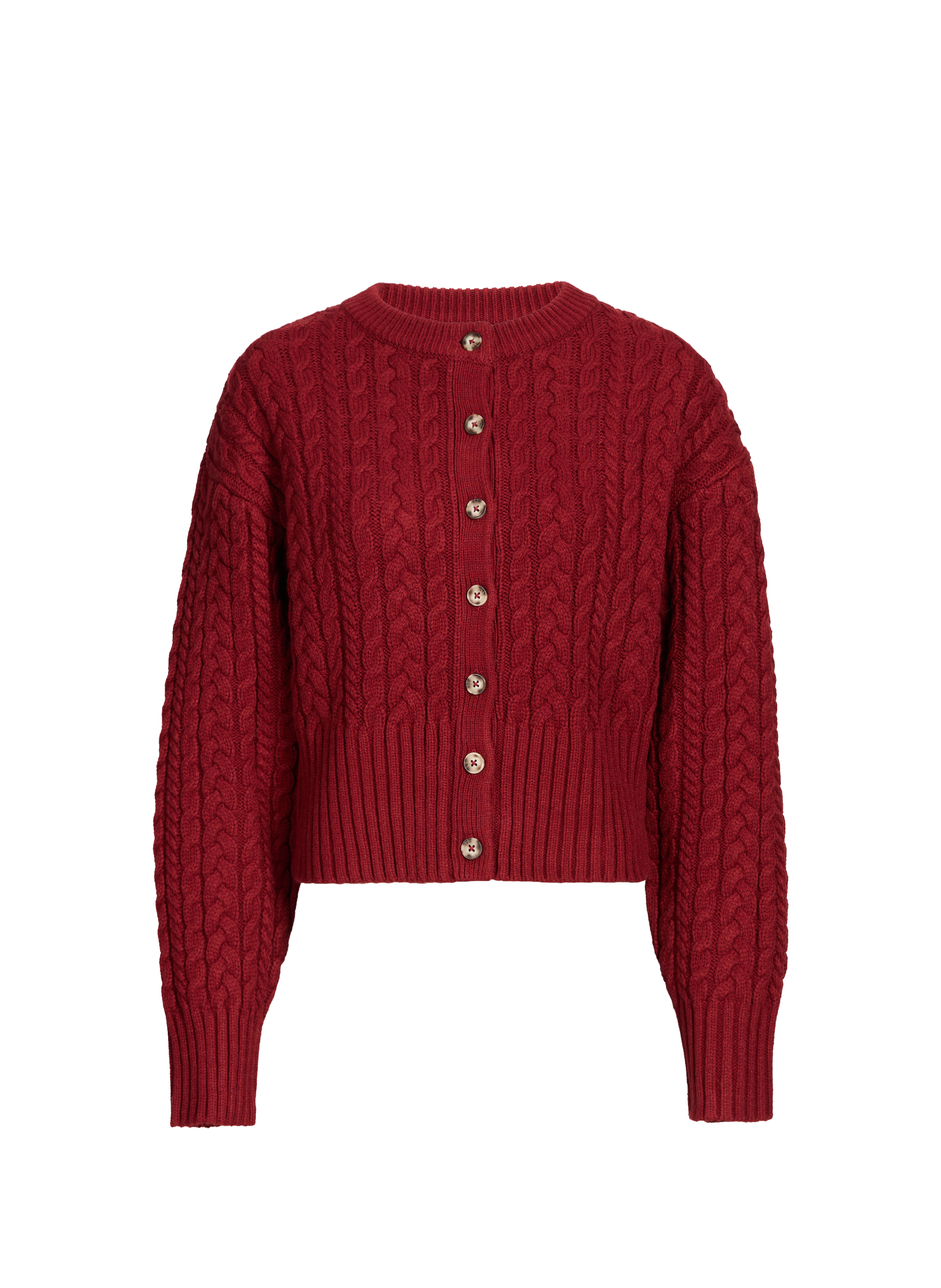 Gilet en maille torsadée TOPSHOP Rouge