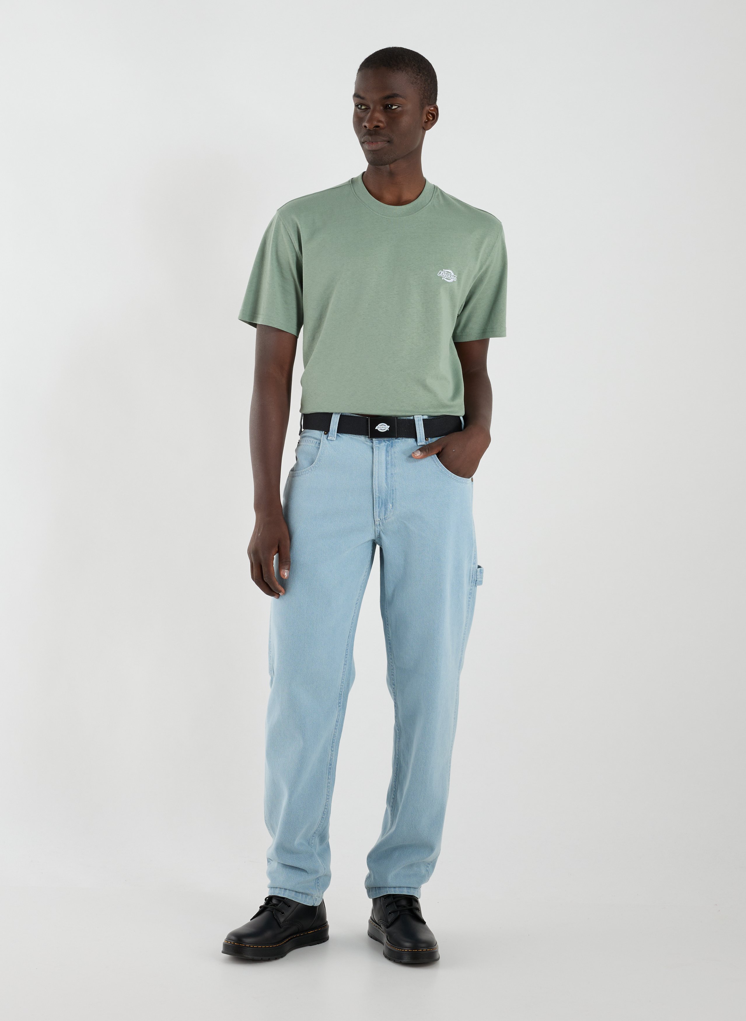 Straight-fit cotton T-shirt DICKIES Green