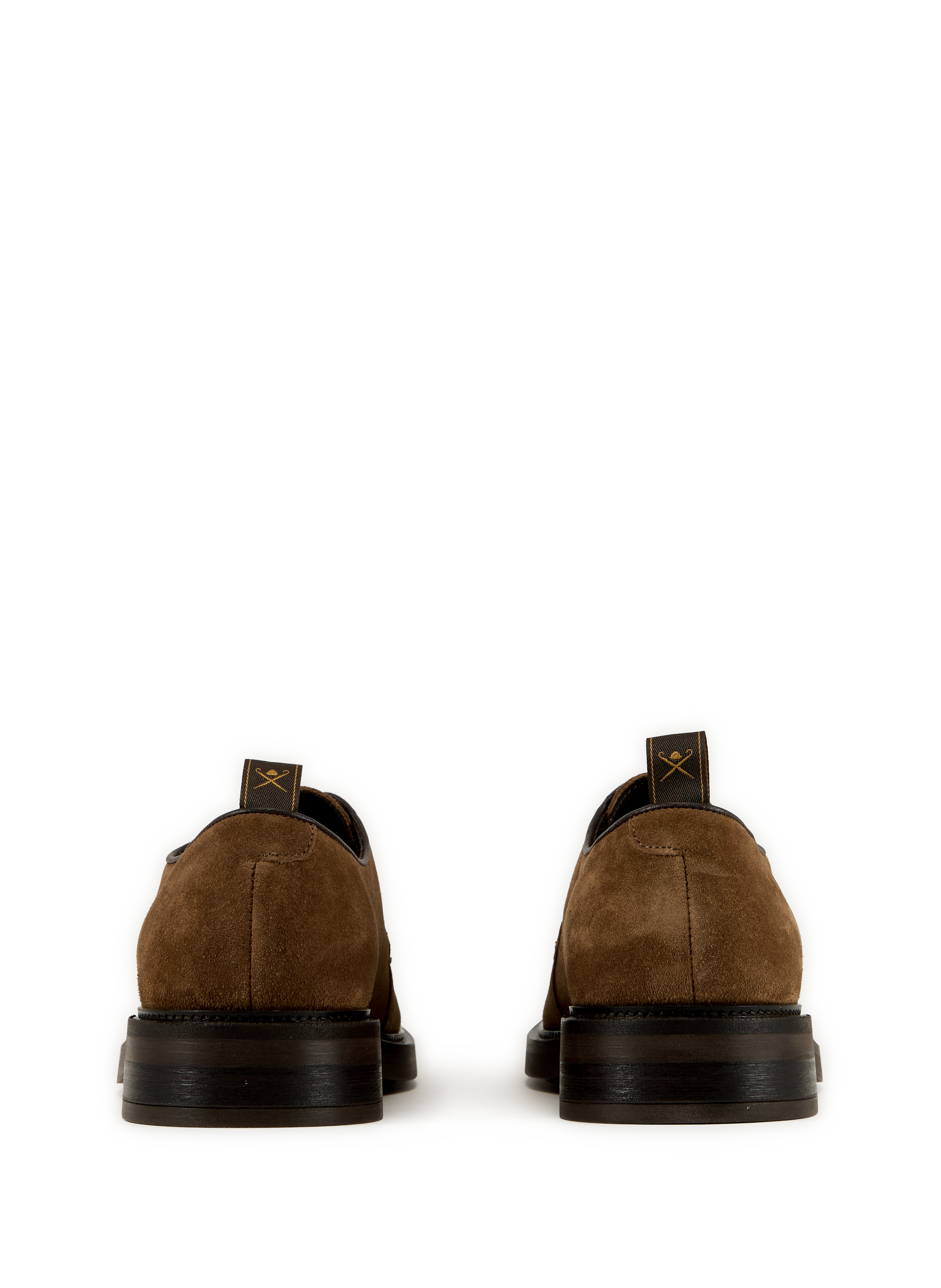 Derbies bout amande en cuir HACKETT Marron