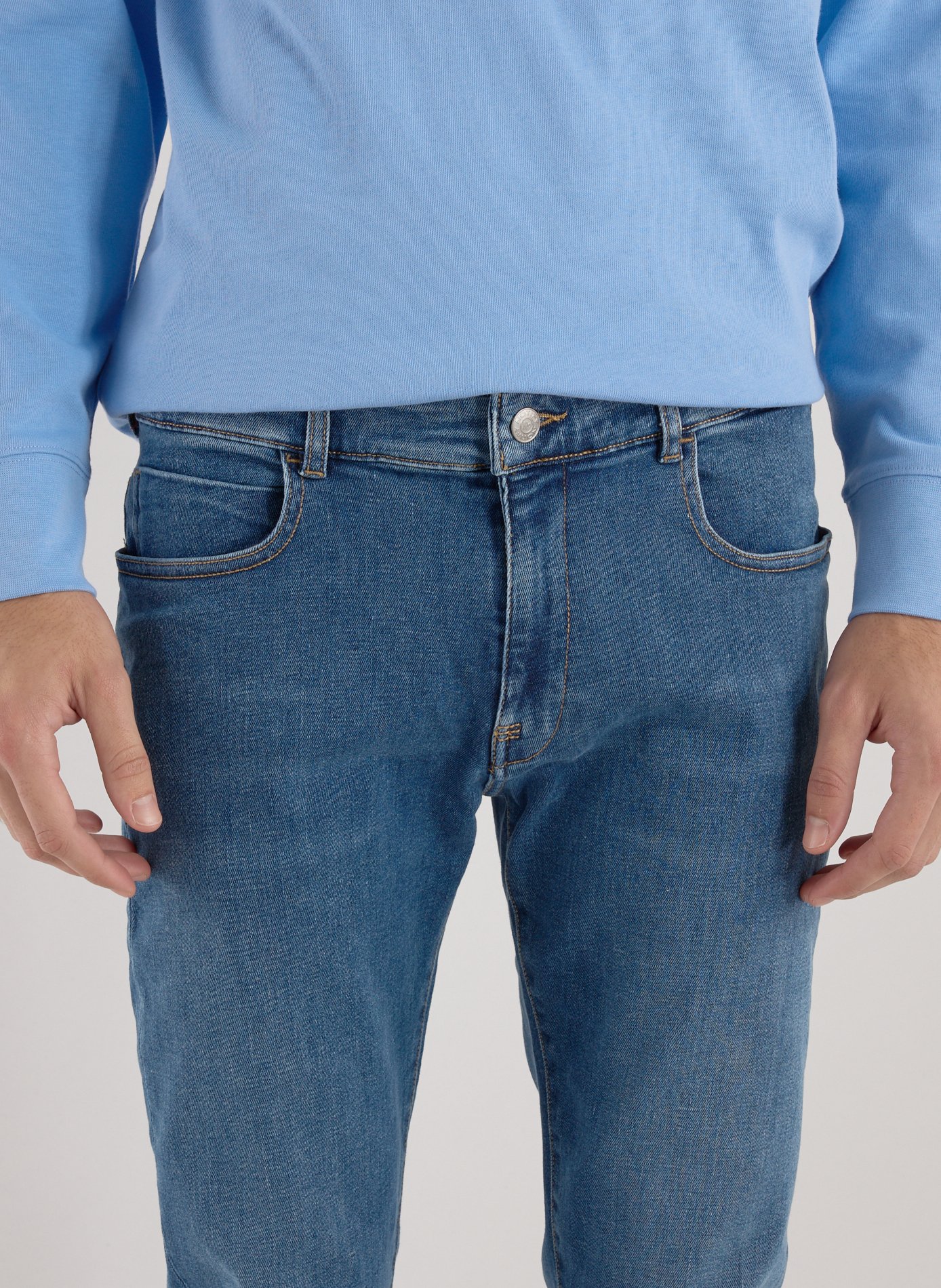 Cotton-blend slim-fit jeans NOTIFY Blue