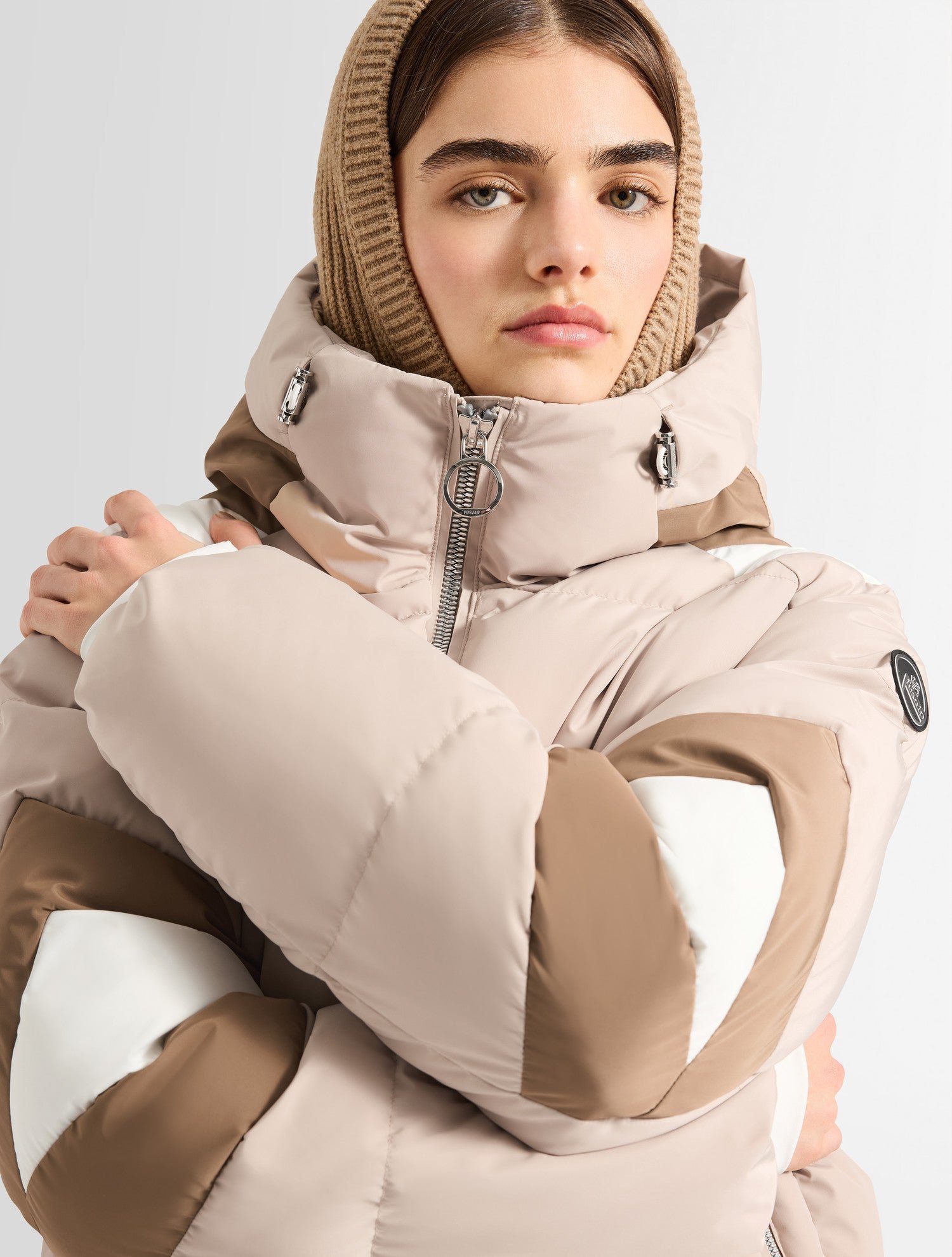 Doudoune charloy col capuche coupe oversize FUSALP Blanc