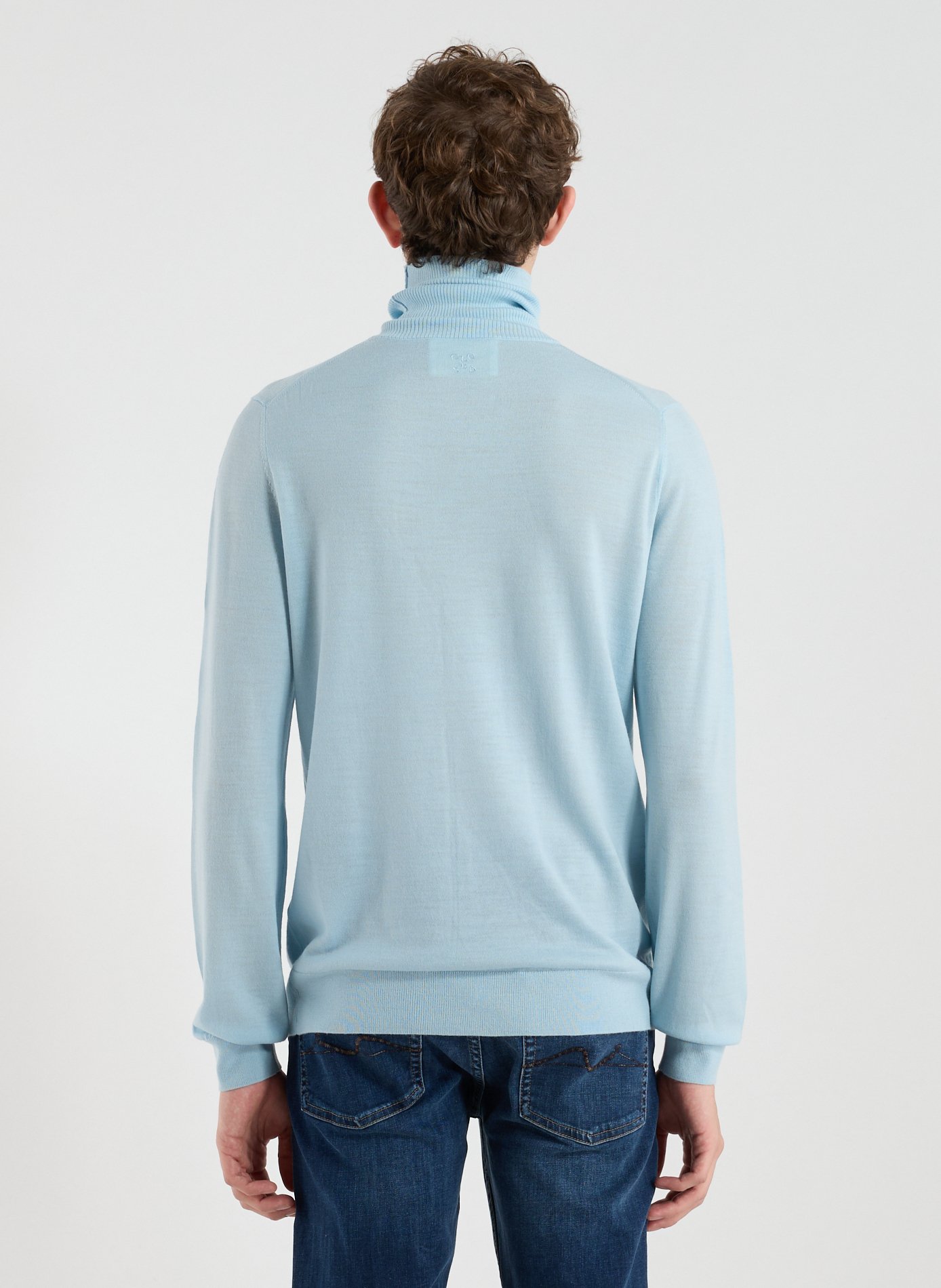 Pull col roulé en laine CLOSED Bleu