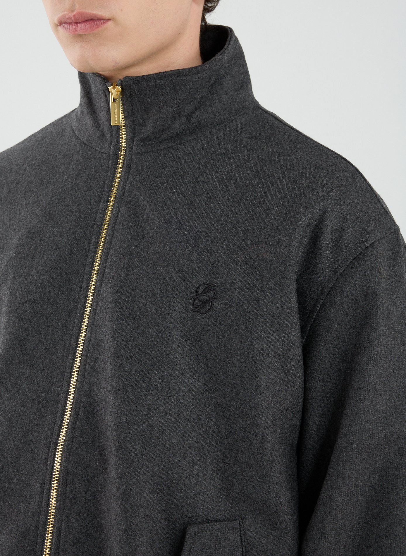 La trackjacket Flanelle en laine DROLE DE MONSIEUR Gris