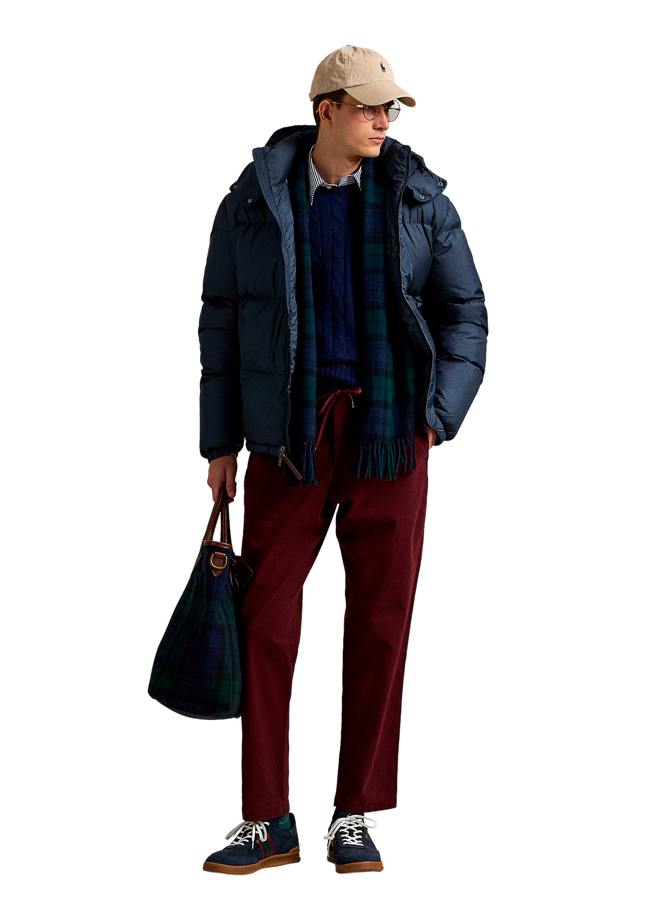 Doudoune droit à capuche POLO RALPH LAUREN Bleu