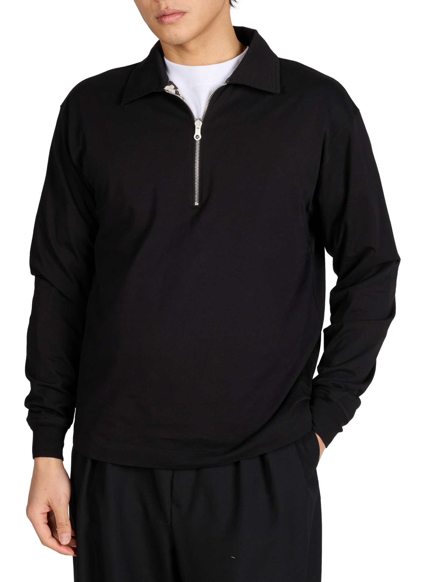 Long sleeve polo shirt DRIES VAN NOTEN Black