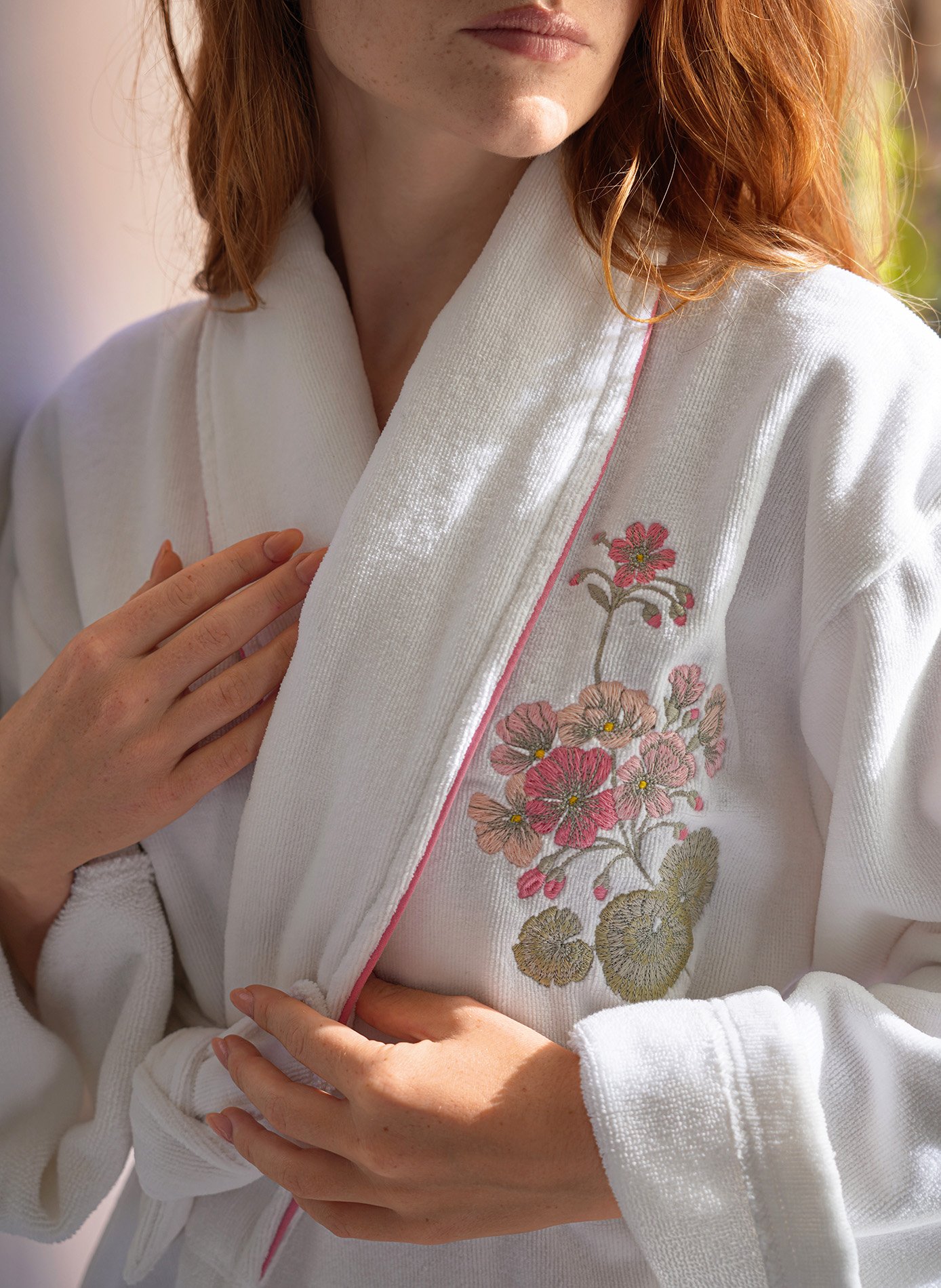 Peignoir flanerie ANNE DE SOLENE Blanc