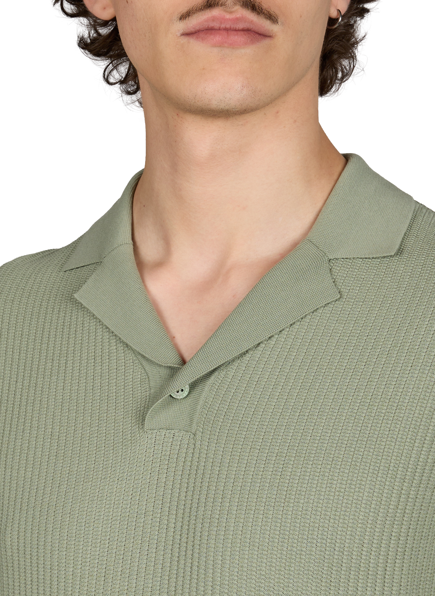 Textured cotton polo ARMANI EXCHANGE Green