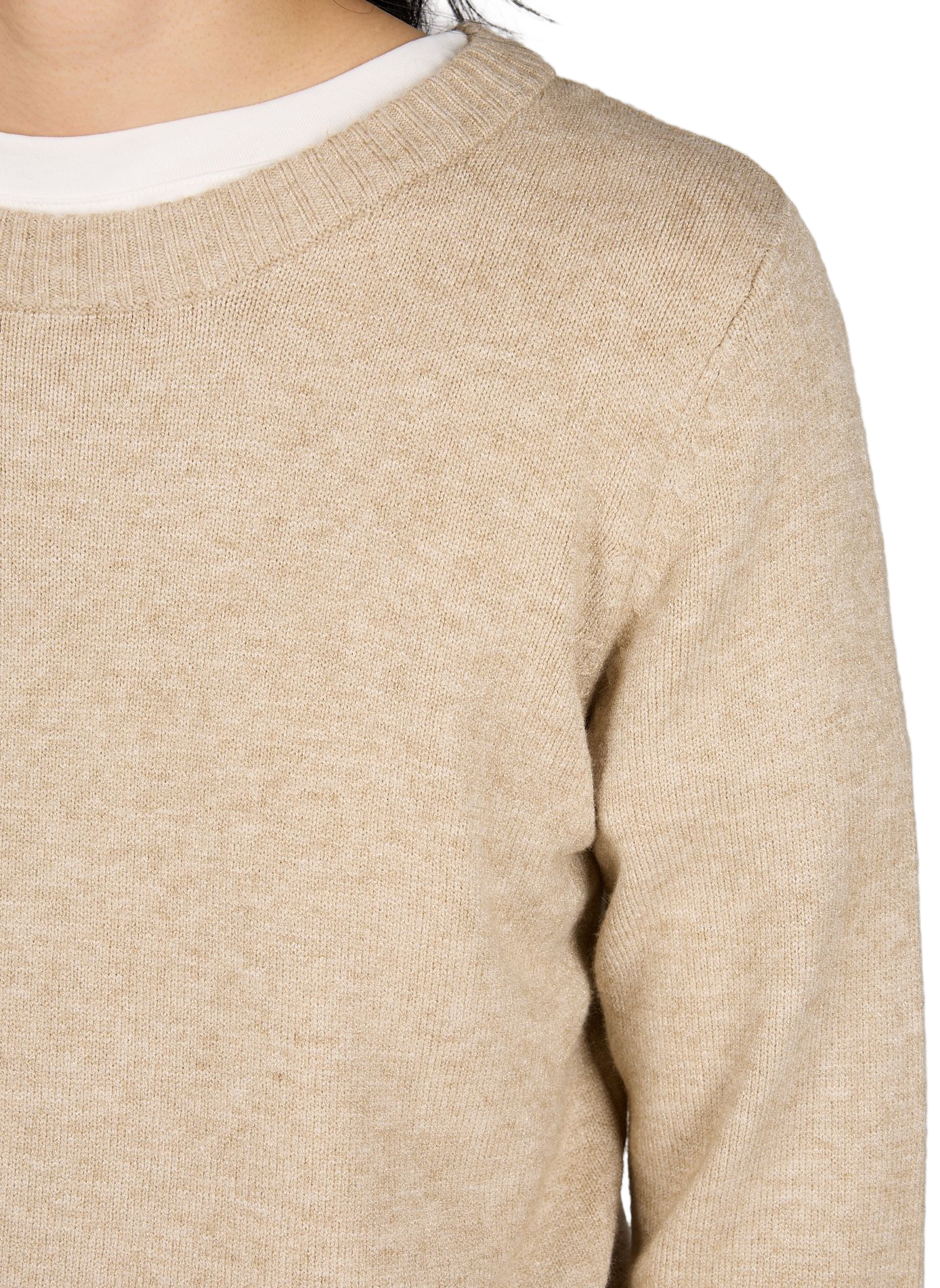 Round neck Viril sweater VILA Beige