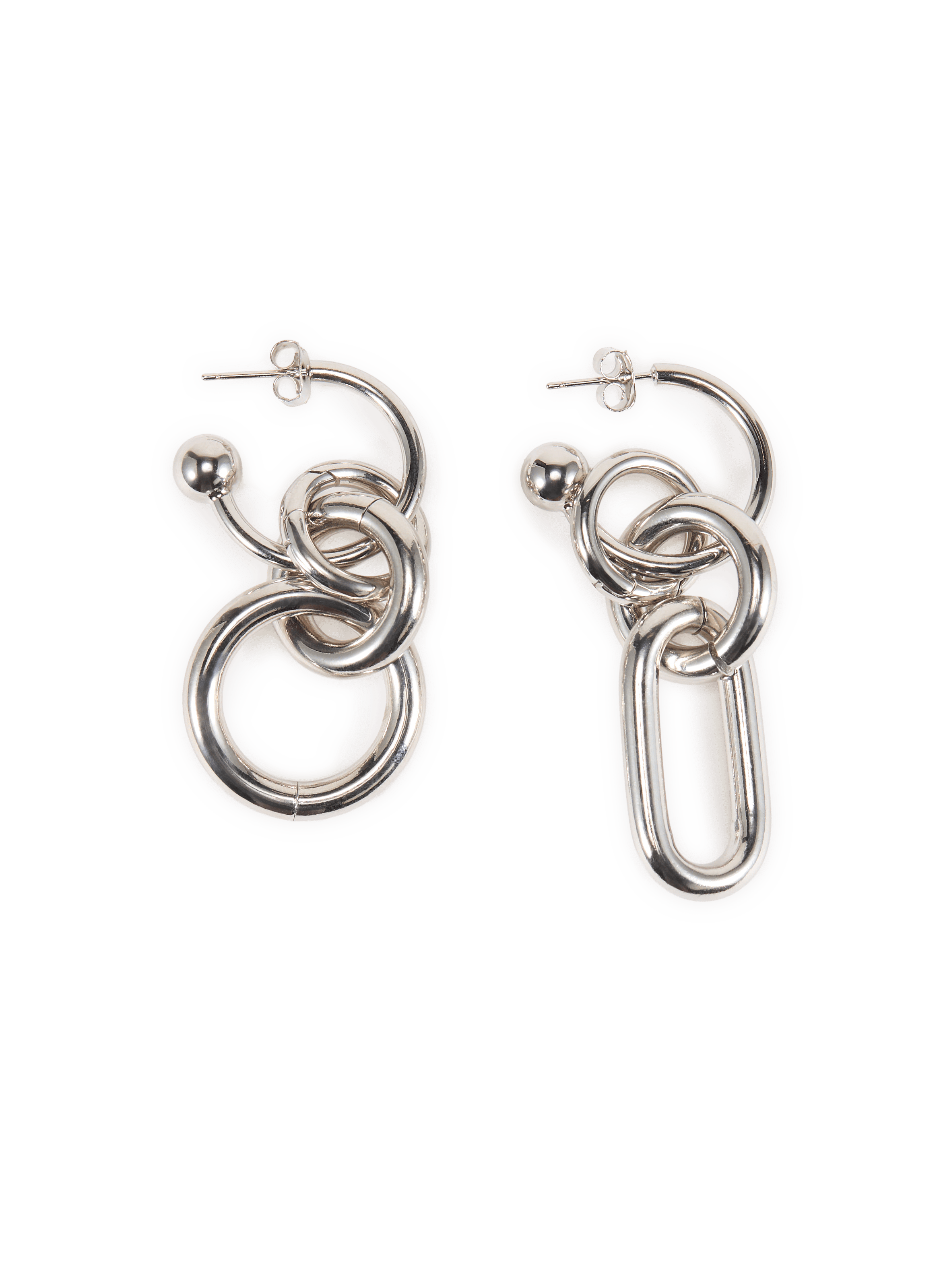 Boucles d'oreilles Troy en laiton JUSTINE CLENQUET Argent