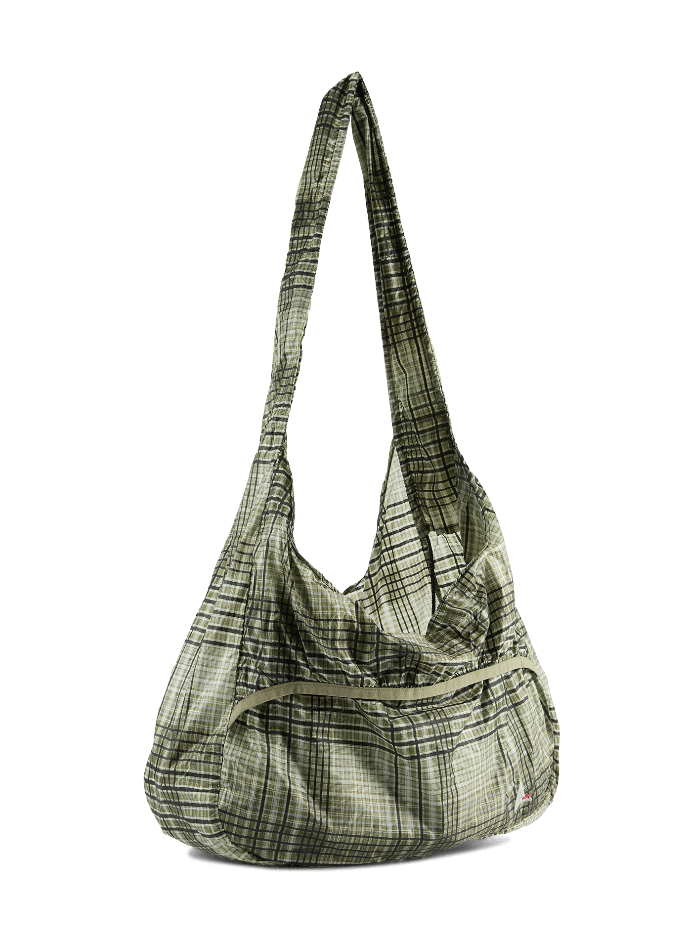Sac épaule pliable à carreaux Laki ROA Vert