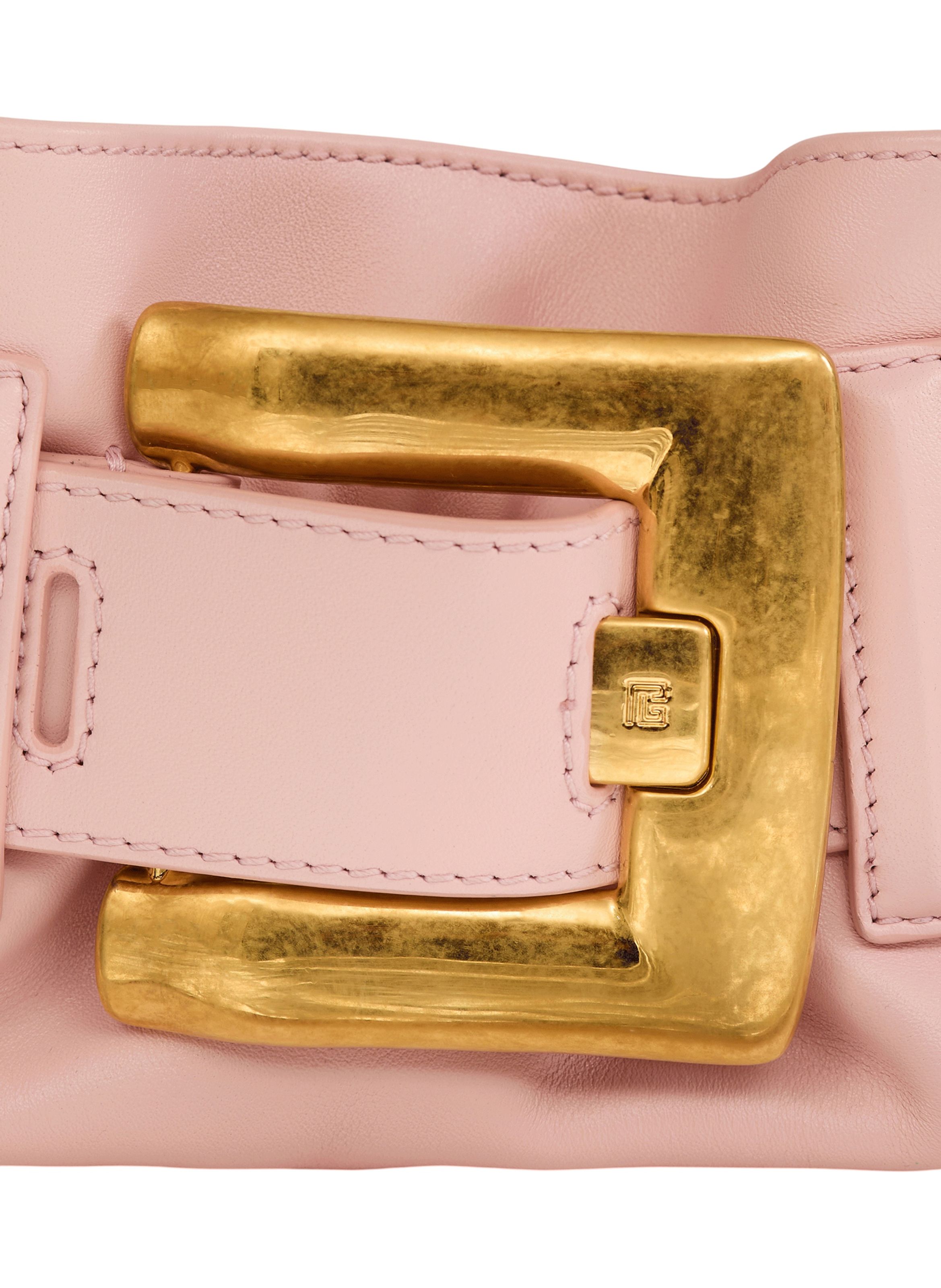 Sac anthem mini en cuir lisse BALMAIN Rose