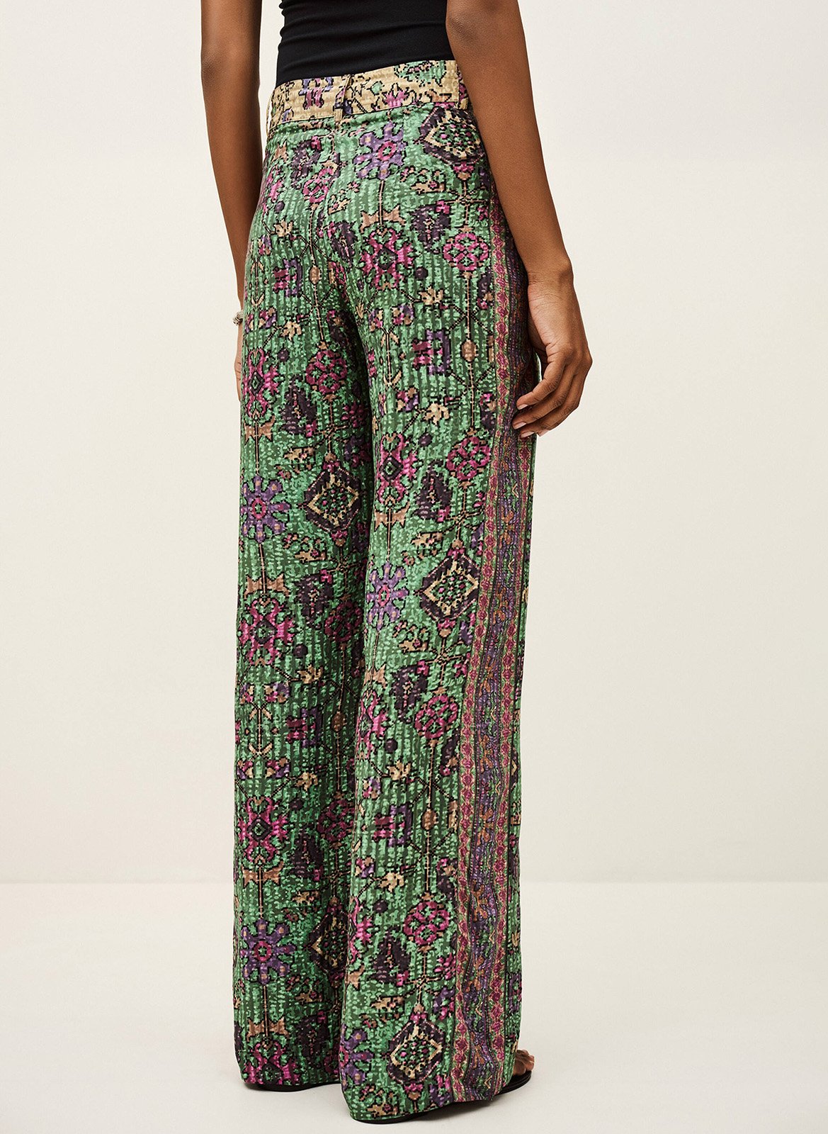 Pantalon large imprimé pali BA&SH Vert