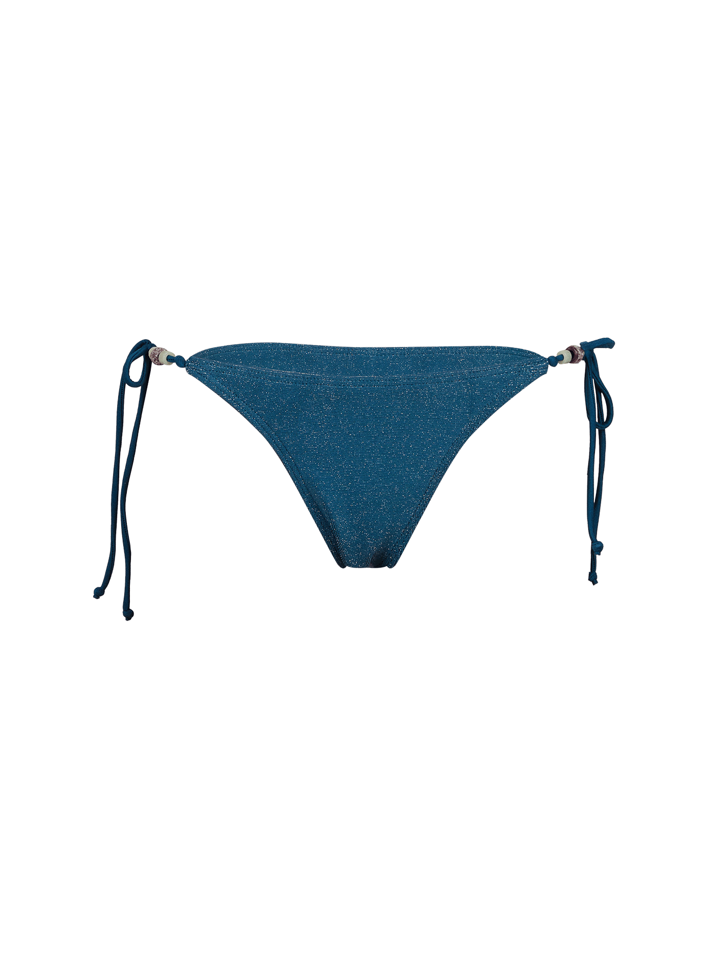 Bas de maillot de bain brillant à nouer BOND EYE Bleu