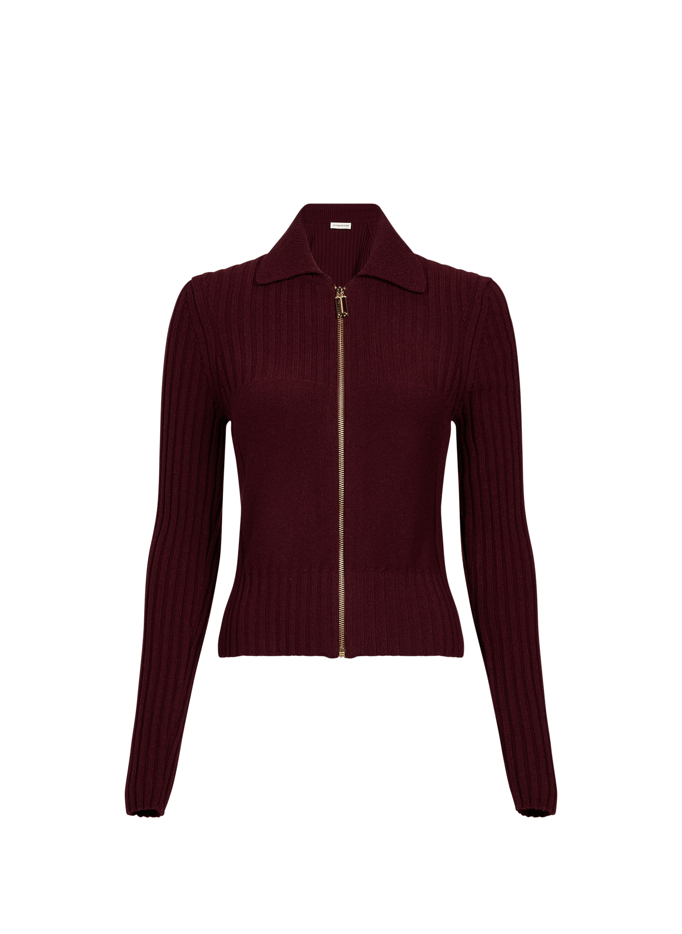 Zip-up wool blend sweater VICTORIA BECKHAM Red