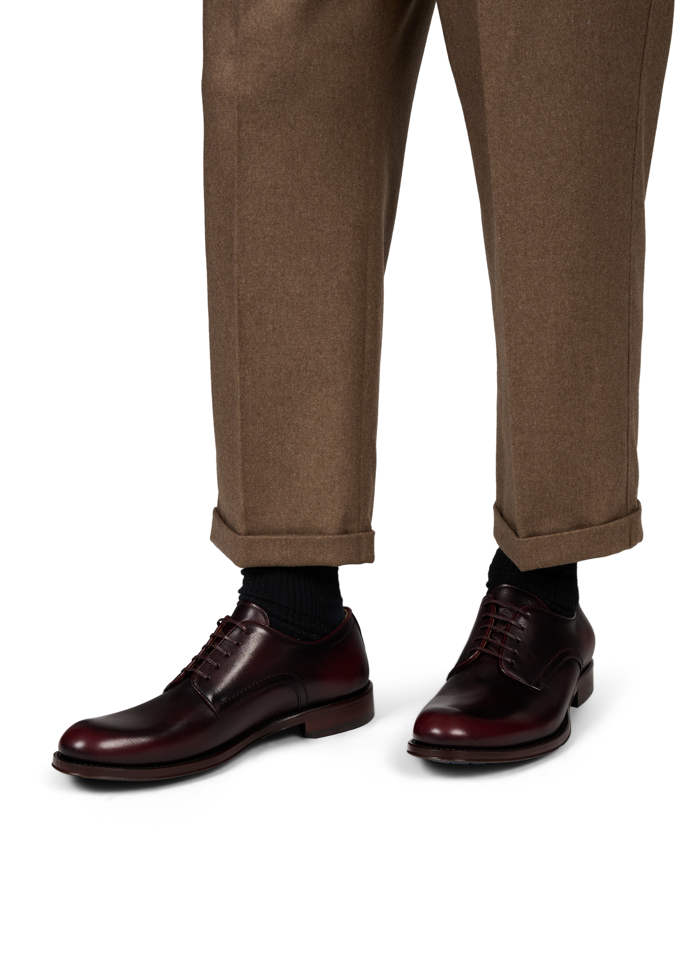 Leather derby shoes PAUL SMITH Red