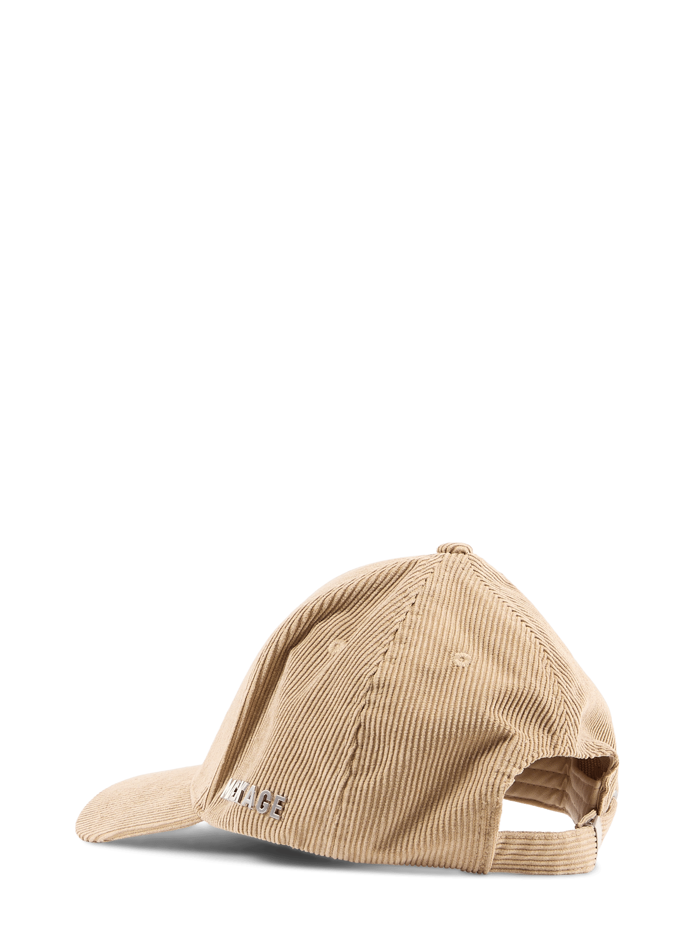 Casquette côtelée à logo métallisé MACKAGE Beige