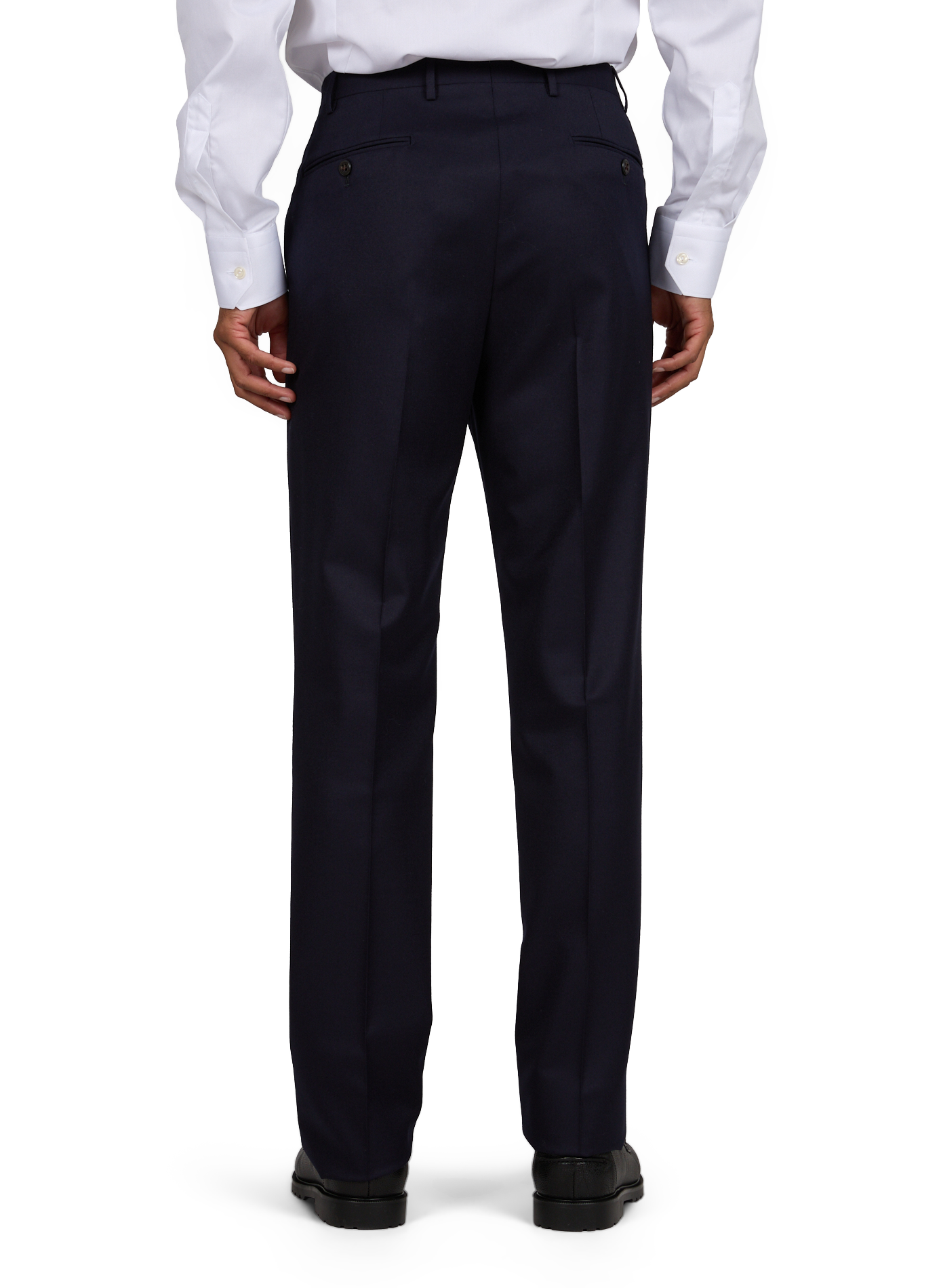 Straight virgin wool trousers CORNELIANI Blue