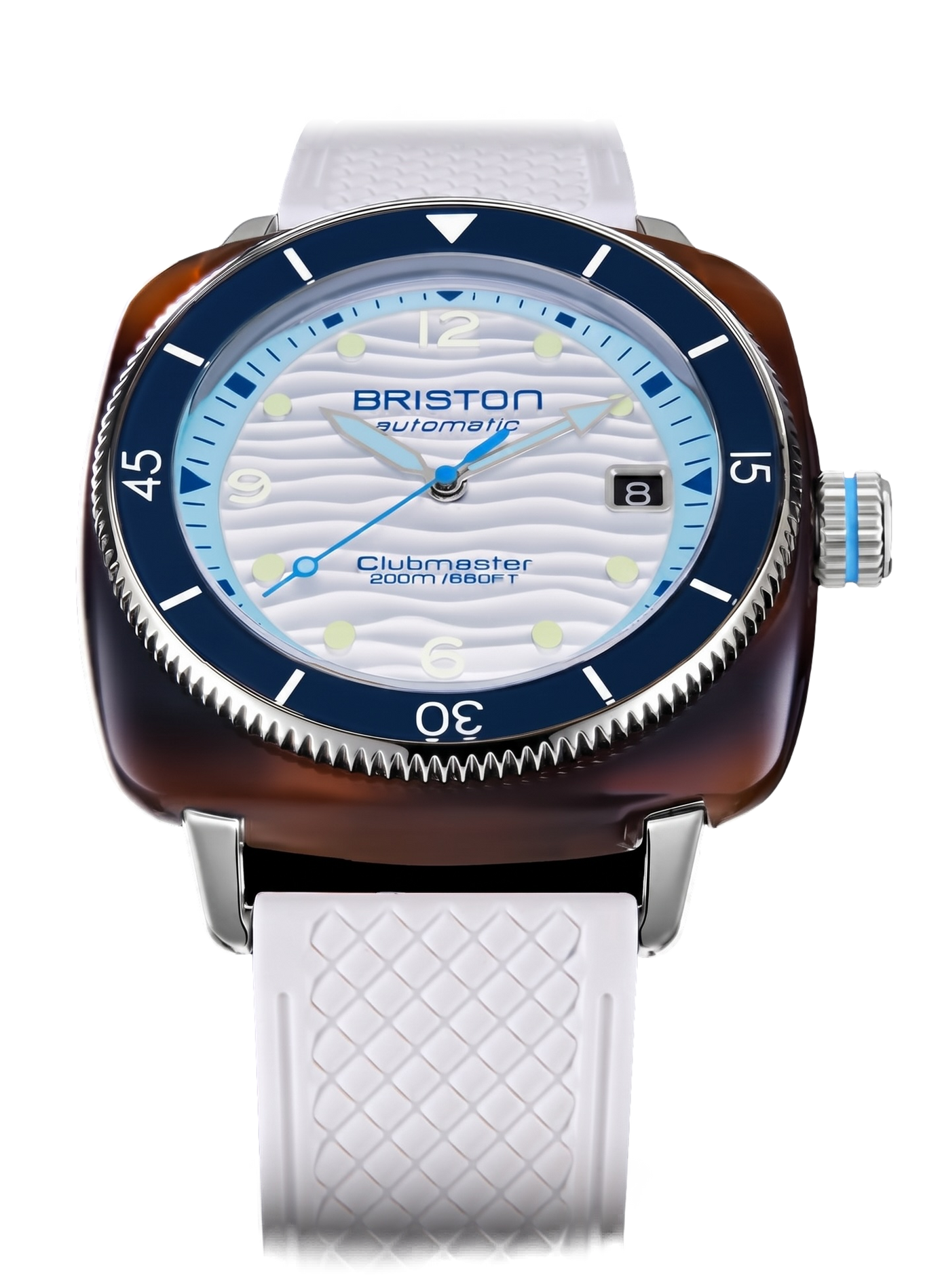 Montre automatique Clubmaster Legend en caoutchouc BRISTON Blanc